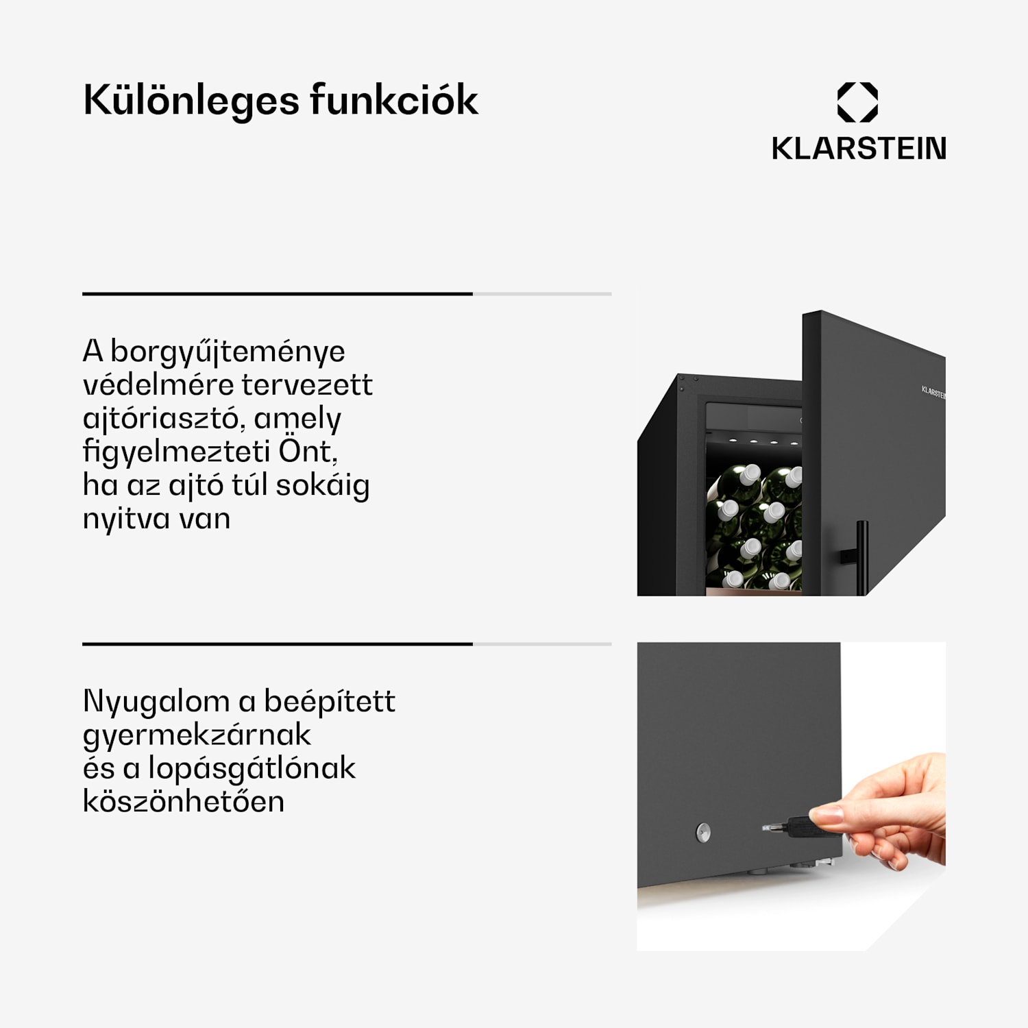 CellarMax borhűtő, 155 palack, Kompresszor, Energiahatékonyság E 155 palack