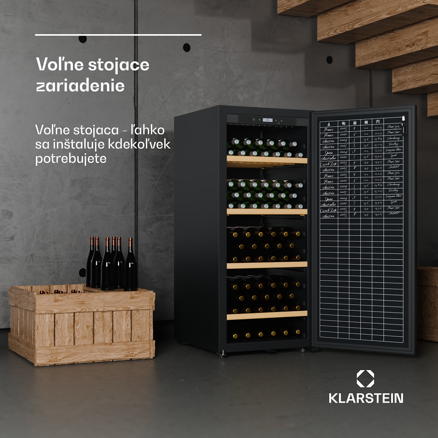 CellarMax chladnička na víno, 155 fliaš, Kompresor, Energetická účinnosť E 155 fliaš