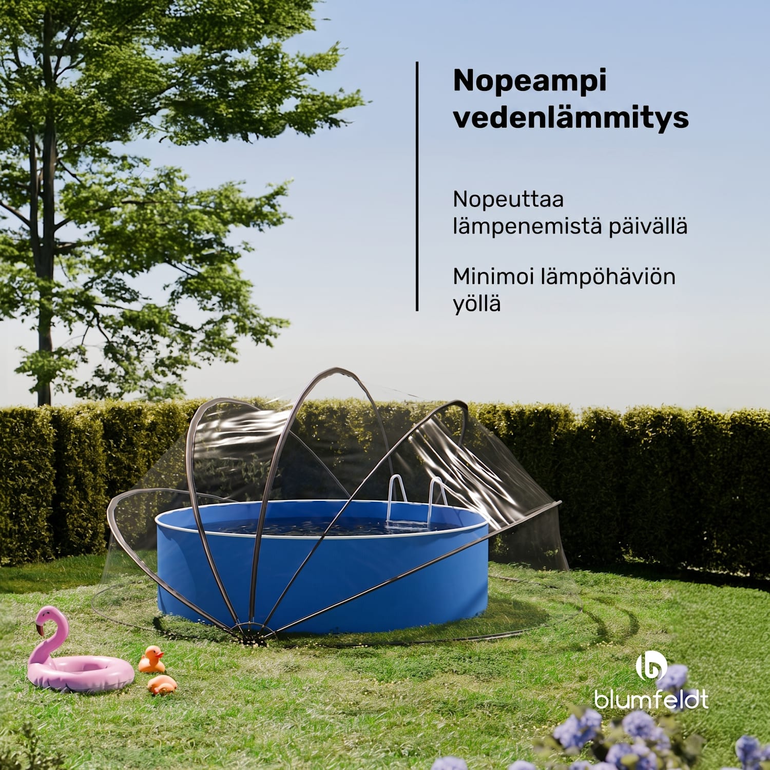 ArmadilloShade allaskatos | Pyöreä | Lasikuitu | UV-suoja | Läpinäkyvä 440 cm