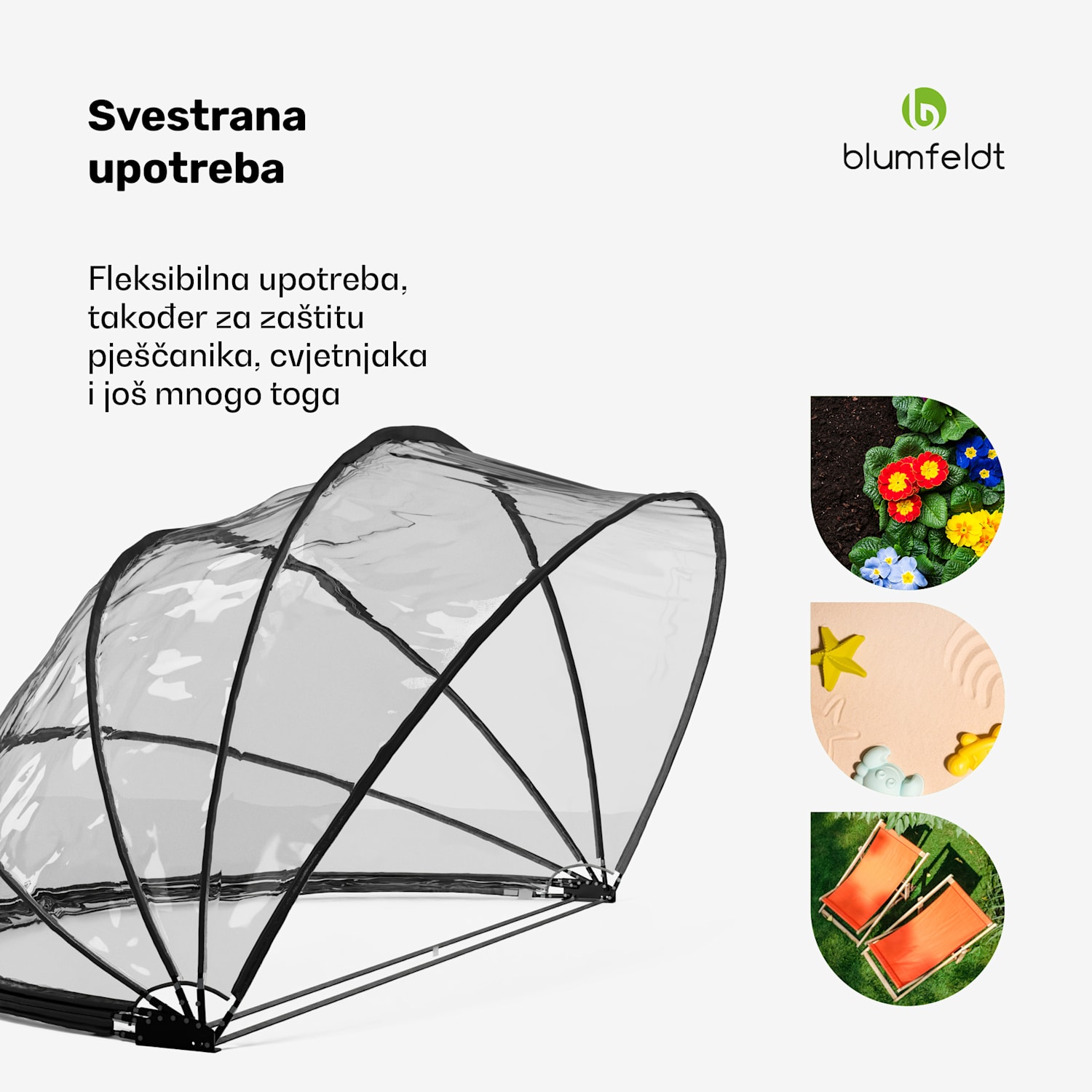 ArmadilloShade sjenica za bazen, Okrugla, Stakloplastika, UV zaštita, Transparentna 440 cm