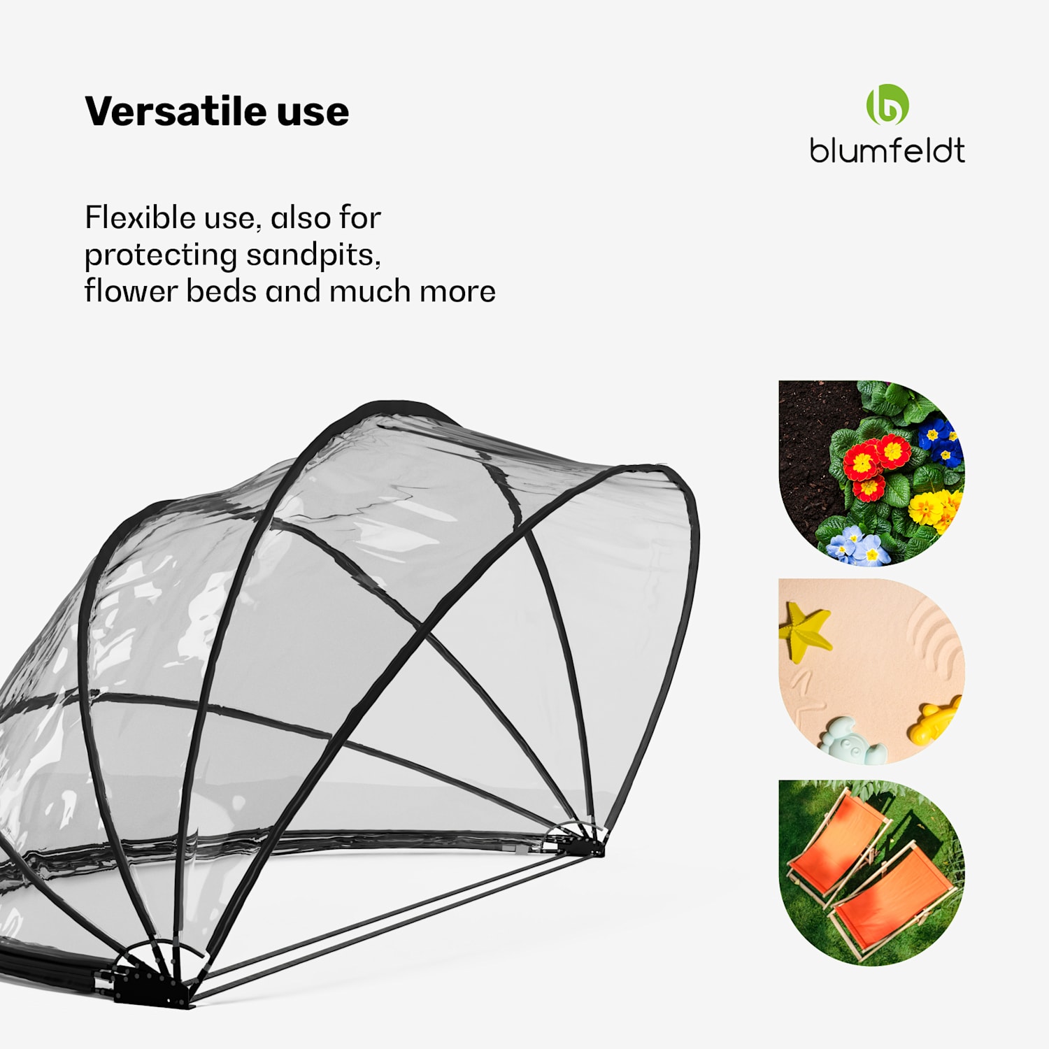 Pérgula para piscinas ArmadilloShade | redonda | fibra de vidro | proteção UV | transparente 