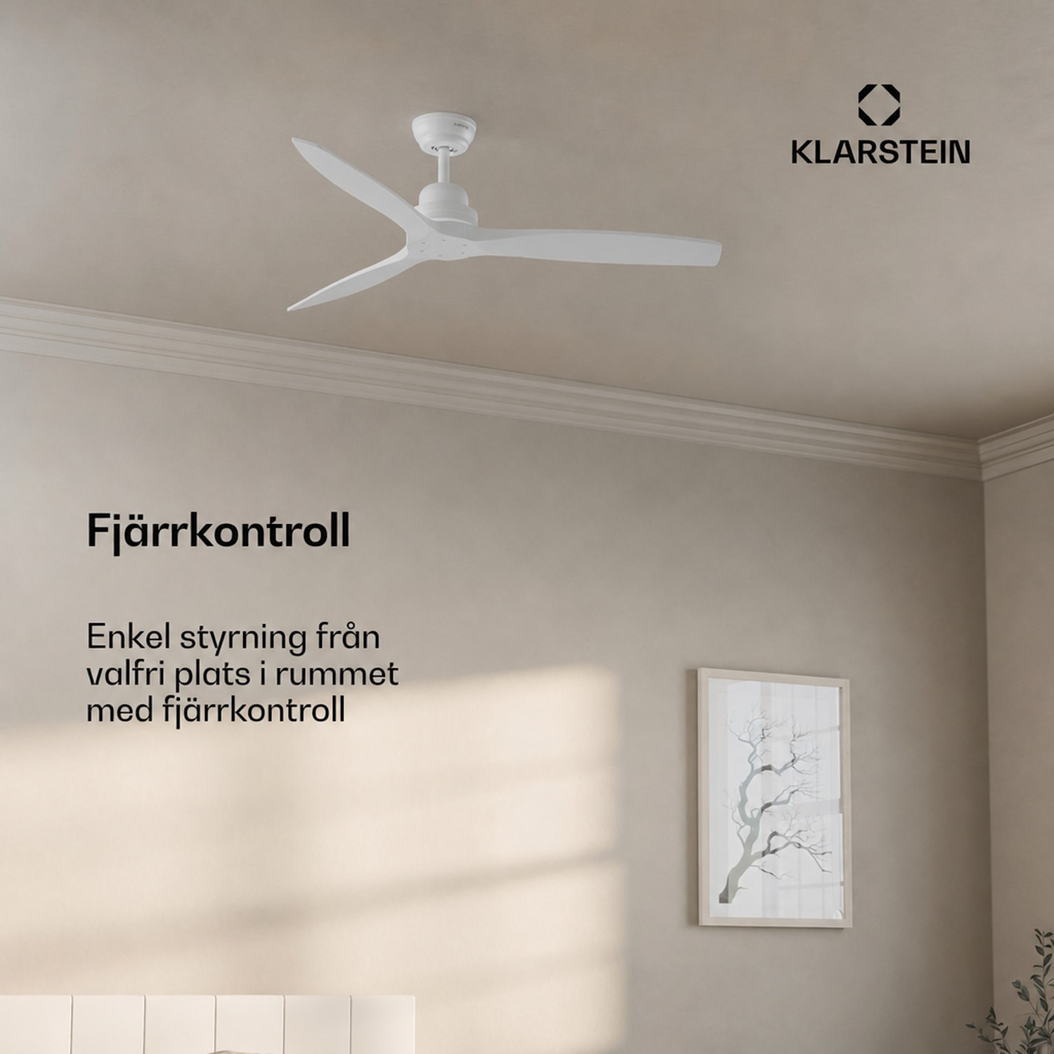 Santa Elena takfläkt 52" | 9 060 m³/h | 6 hastighetsnivåer | Fjärrkontroll 132 cm (rum 13–25 m²) | Fjärrkontroll | Vit