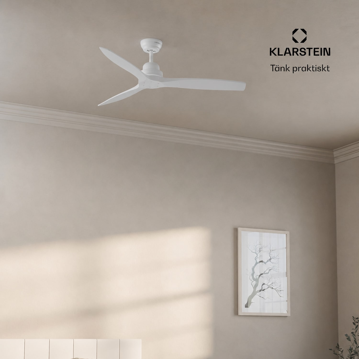 Santa Elena Smart takfläkt 52 | 10 260 m³/h | 6 hastigheter | Fjärrkontroll | Smart 132 cm (rum 13–25 m²) | WIFI + Fjärrkontroll | Vit