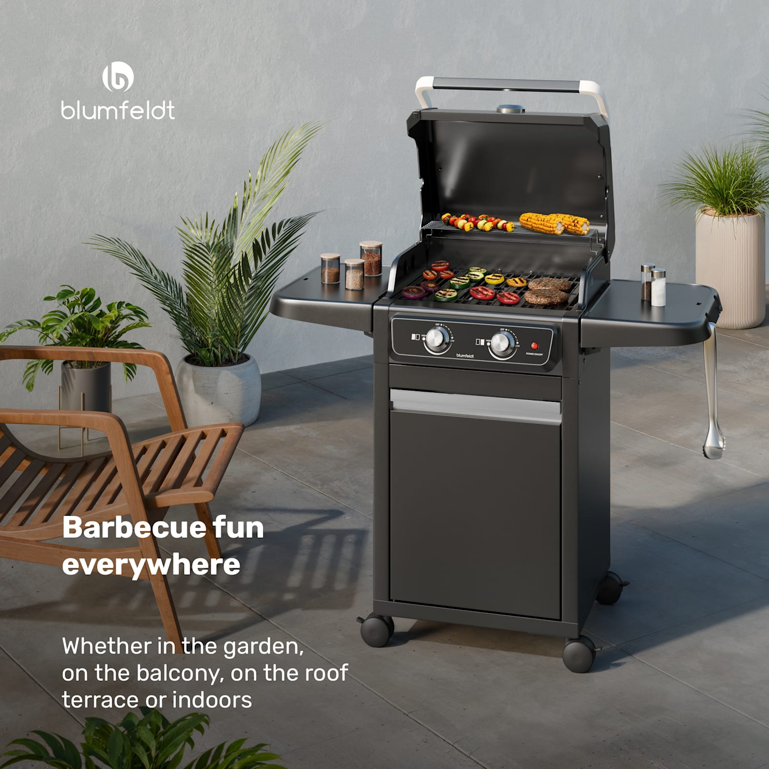 ElectricPro-sähkögrilli | Tehokas | Taitettavat sivupöydät | Integroitu lämpömittari 