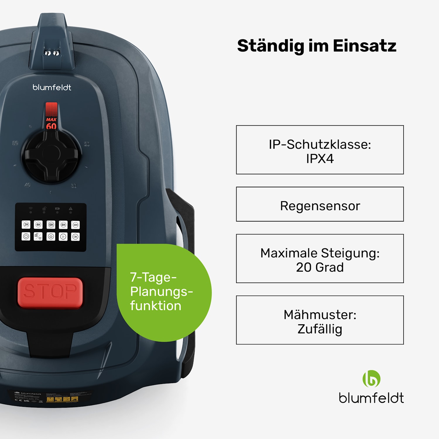 GrassConnect Mähroboter | Rasenpflege bis 1.000m² | App-gesteuert 