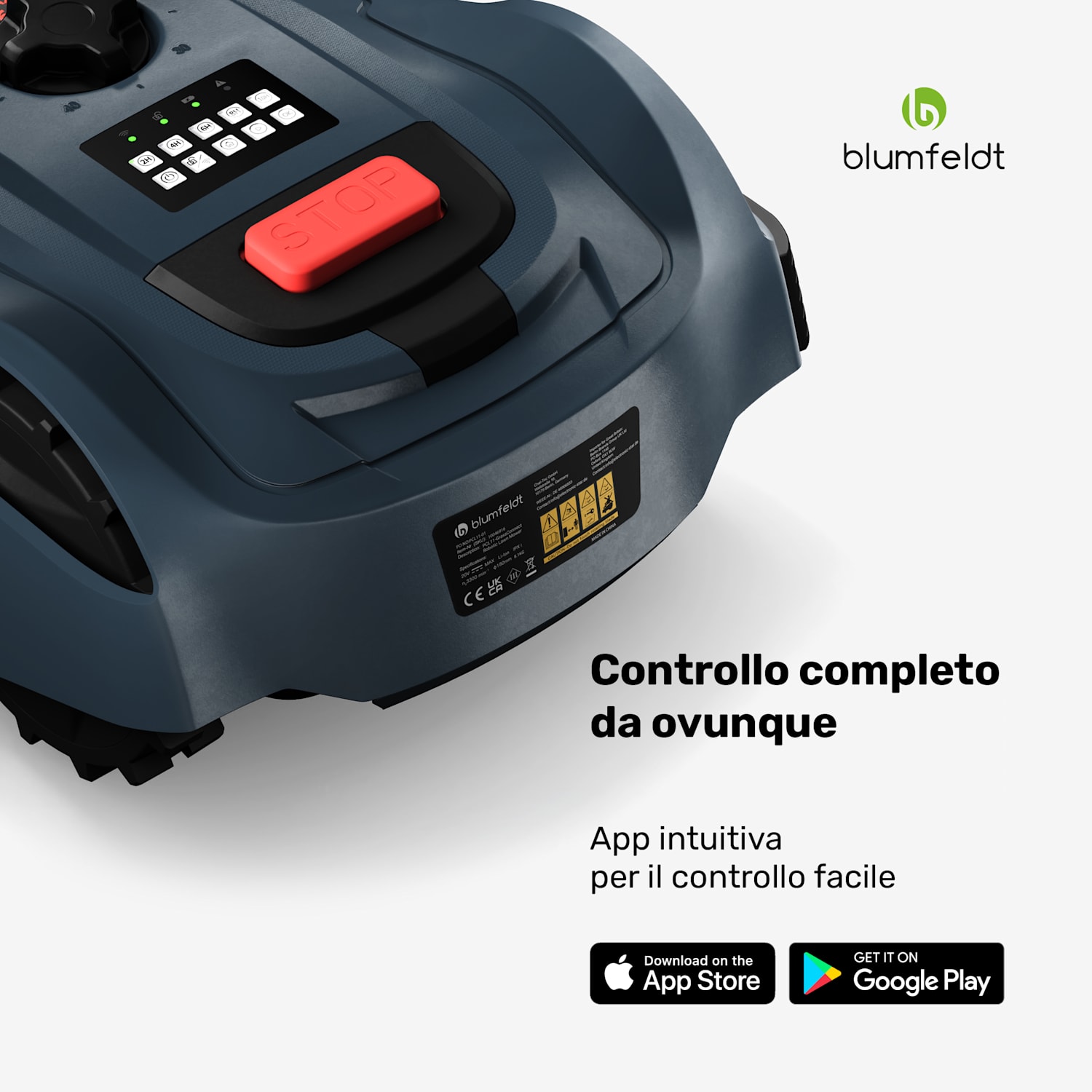 GrassConnect - Robot tosaerba | Cura del prato fino a 1.000 m² | Controllo tramite app 