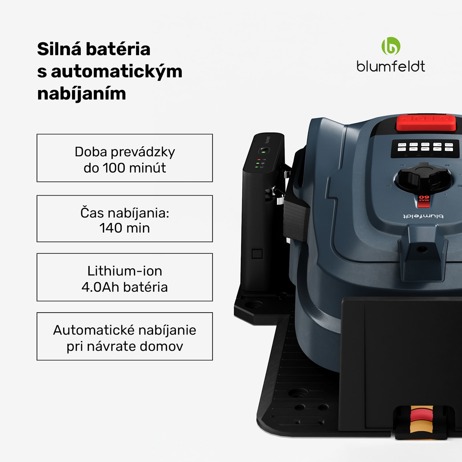 GrassConnect robotická kosačka, Starostlivosť o trávnik do 1 000 m², Ovládanie pomocou aplikácie 