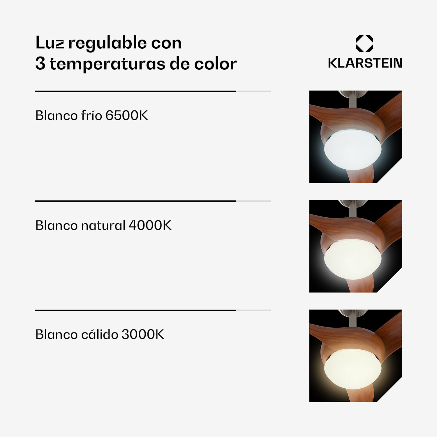 Ventilador de techo Monteverde con luz regulable 132 cm (habitaciones de 13 a 25 m²) | WIFI + Control remoto | Nuez