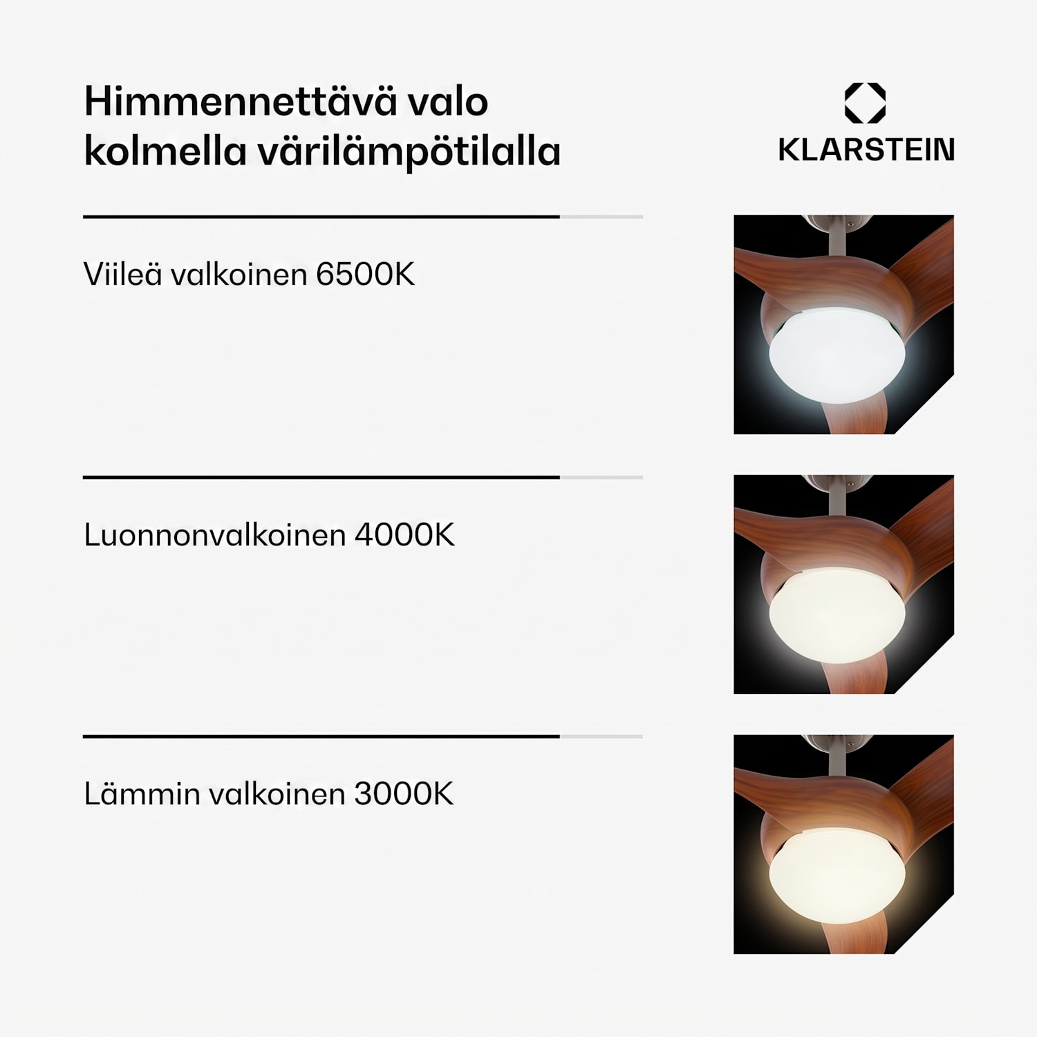 Monteverde kattotuuletin himmennettävällä valolla 132 cm (huoneet 13-25 m²) | WIFI + kaukosäädin | Pähkinä