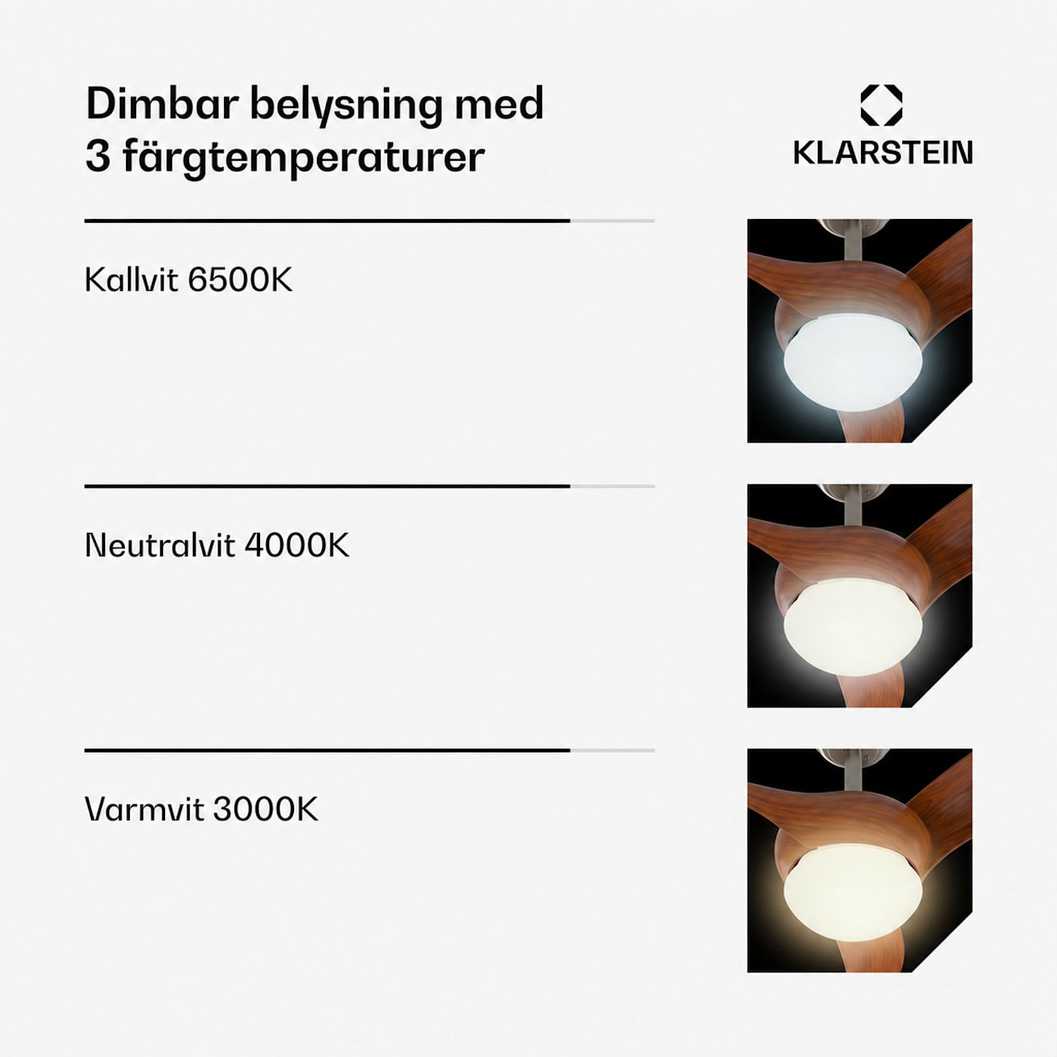 Monteverde takfläkt med dimbar belysning 132 cm (rum 13–25 m²) | WIFI + Fjärrkontroll | Valnöt