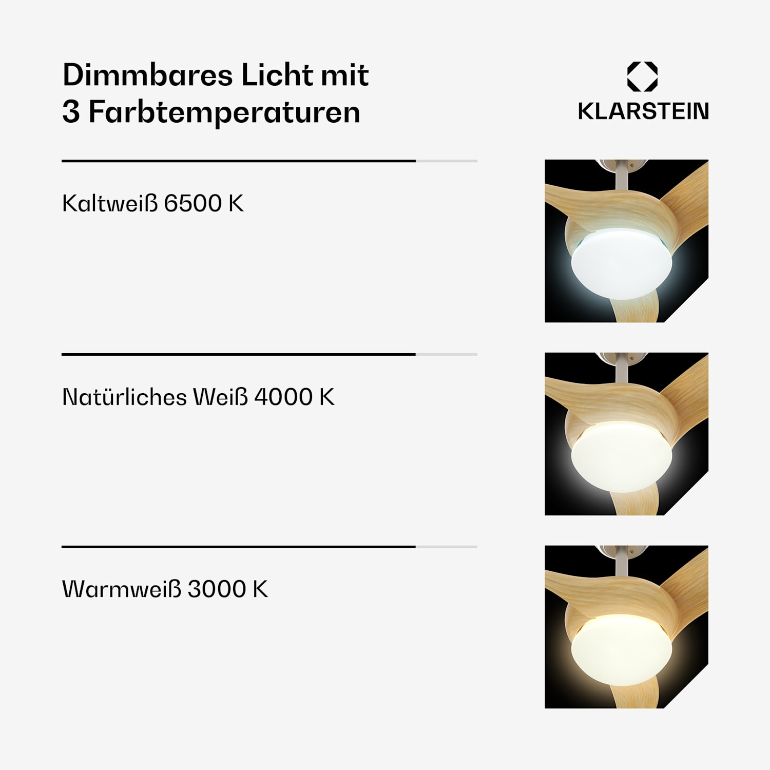 Ventilateur de plafond Monteverde avec lumière dimmable 132 cm (pièces de 13 à 25 m²) | WIFI + Télécommande | Érable