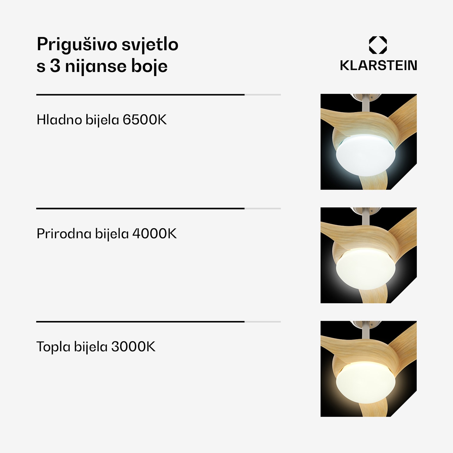 Monteverde stropni ventilator s prigušivim svjetlom 132 cm (sobe 13–25 m²) | WIFI + daljinski upravljač | Javor