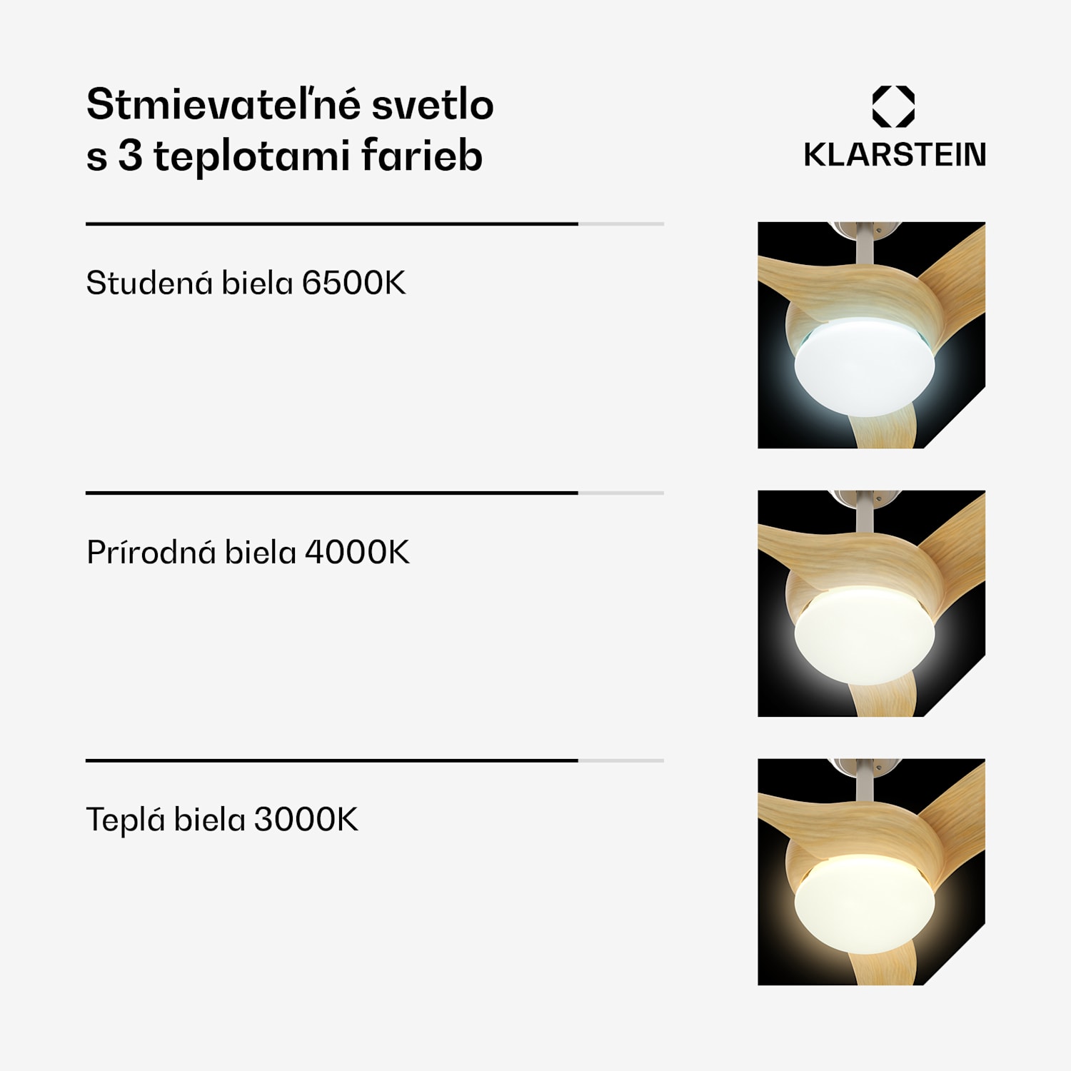 Monteverde stropný ventilátor s stmievateľným svetlom 132 cm (izby 13–25 m²) | WIFI + diaľkové ovládanie | Javor