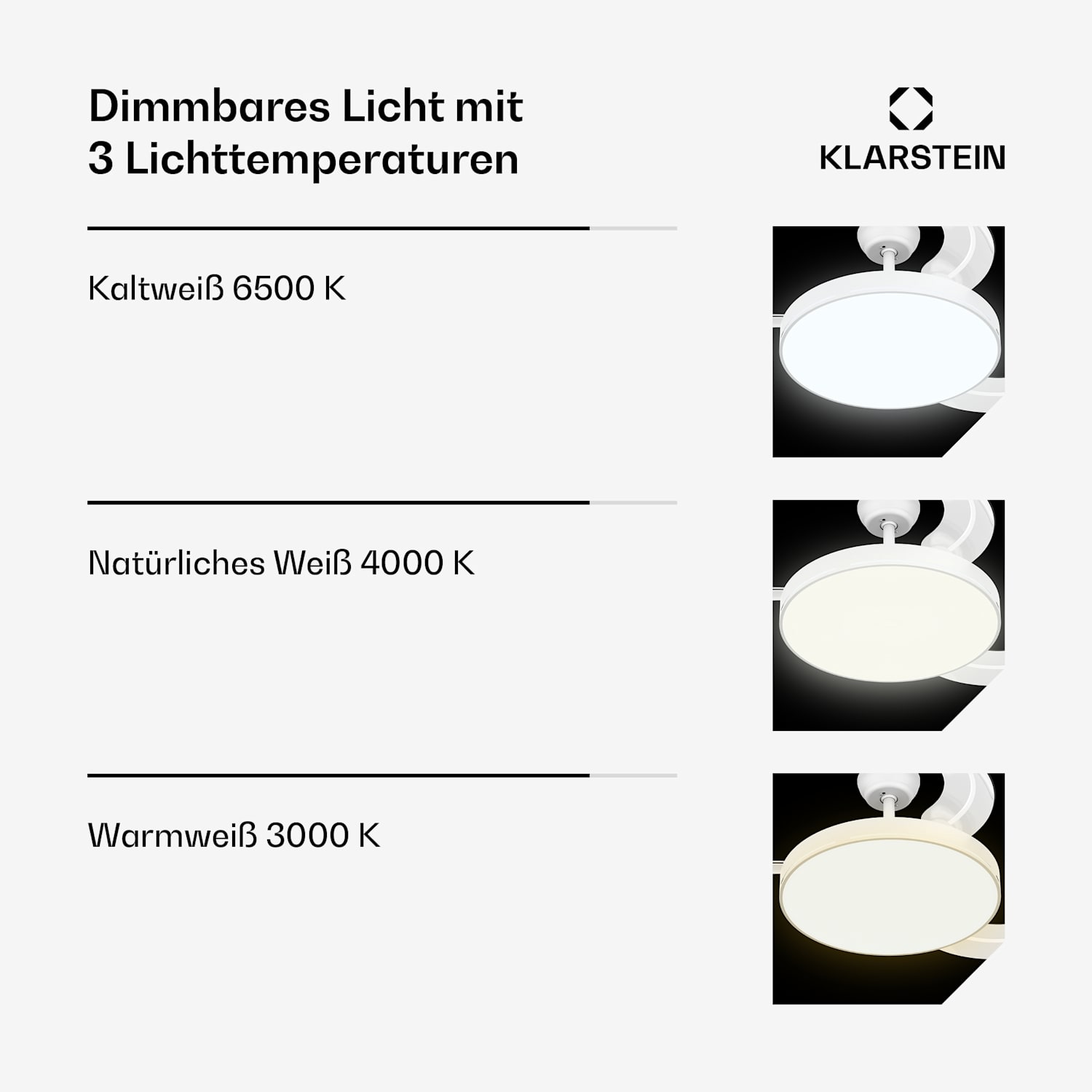 AirFold | Ventilateur de plafond intelligent | Pales rétractables | Lumière LED à intensité variable | Connecté 107 cm (pièces 9-13 m²) | WIFI + Télécommande | Blanc