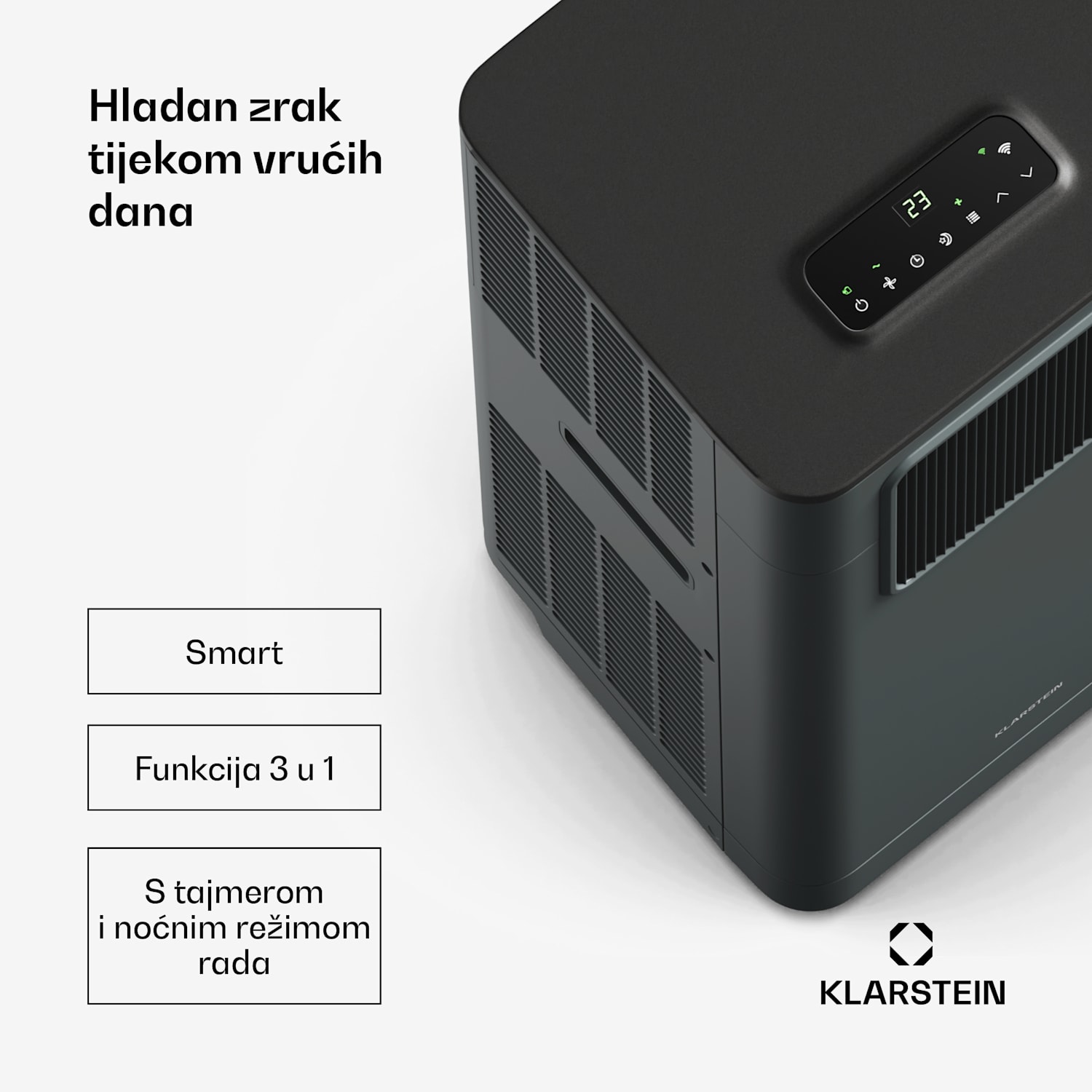 Breeze Box 9K Smart PAC klima uređaj, režim 3 u 1| Inteligentna kontrola, do 32 m², 24-satni tajmer, prijenosni 