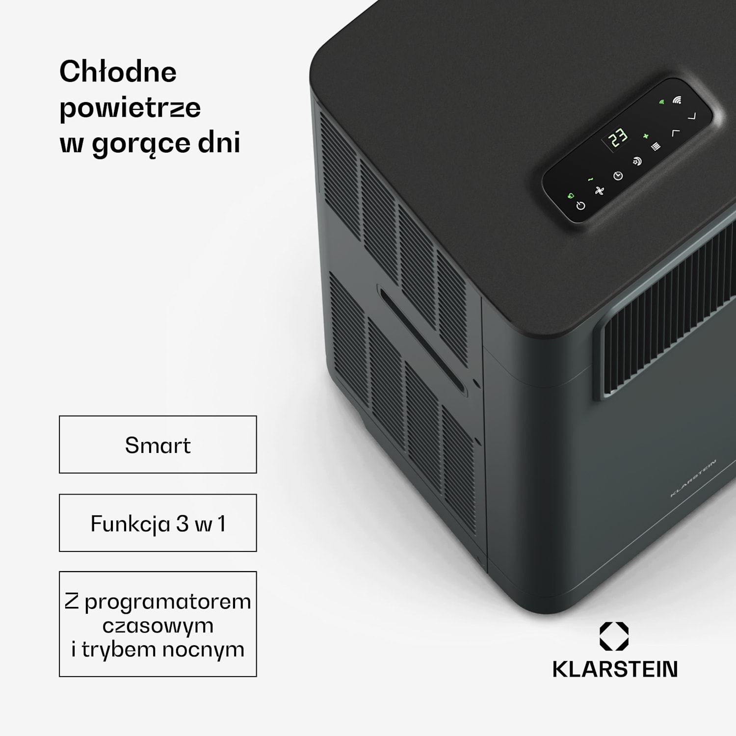 Breeze Box 9K Smart PAC klimatyzator przenośny, 3 w 1, inteligentne sterowanie, do 32 m², 24-godzinny timer 