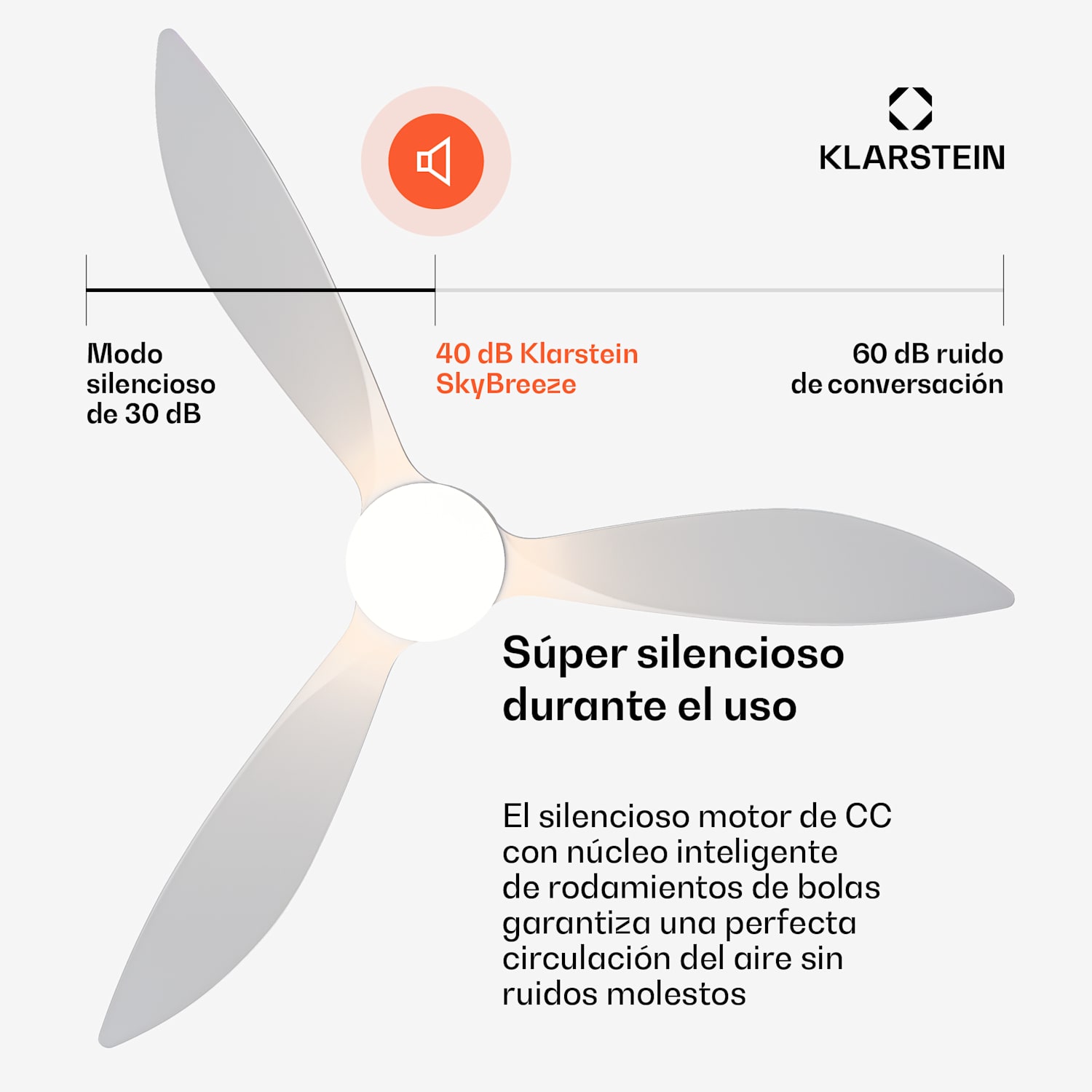 Ventilador de techo SkyBreeze Smart | Interior y exterior | Control inteligente | IP44 | 40 dB 