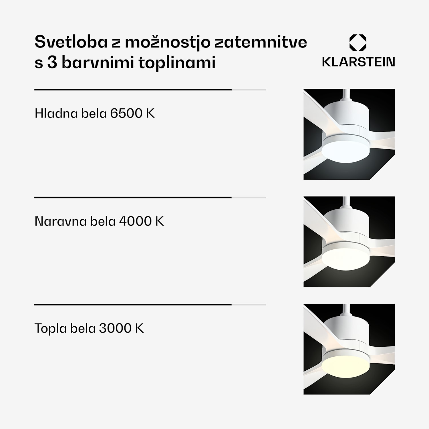 Pametni stropni ventilator SkyBreeze Smart, Notranja in zunanja uporaba, Pametno upravljanje, IP44, 40 dB 