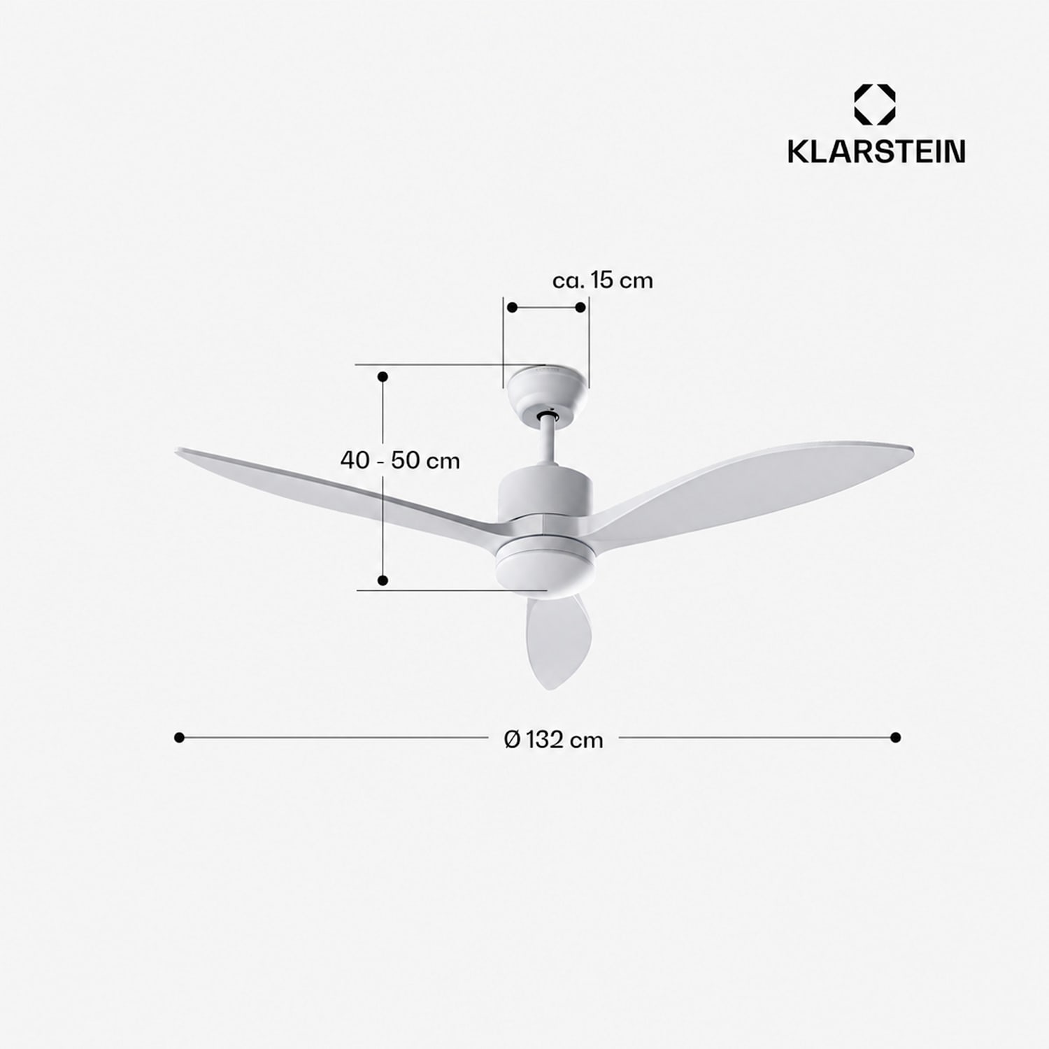  132 cm (rum 13–25 m²) | WIFI + Fjärrkontroll | Vit