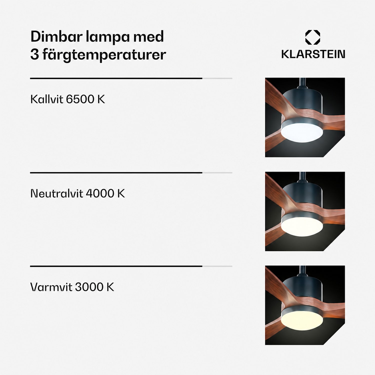  132 cm (rum 13–25 m²) | WIFI + Fjärrkontroll | Valnöt