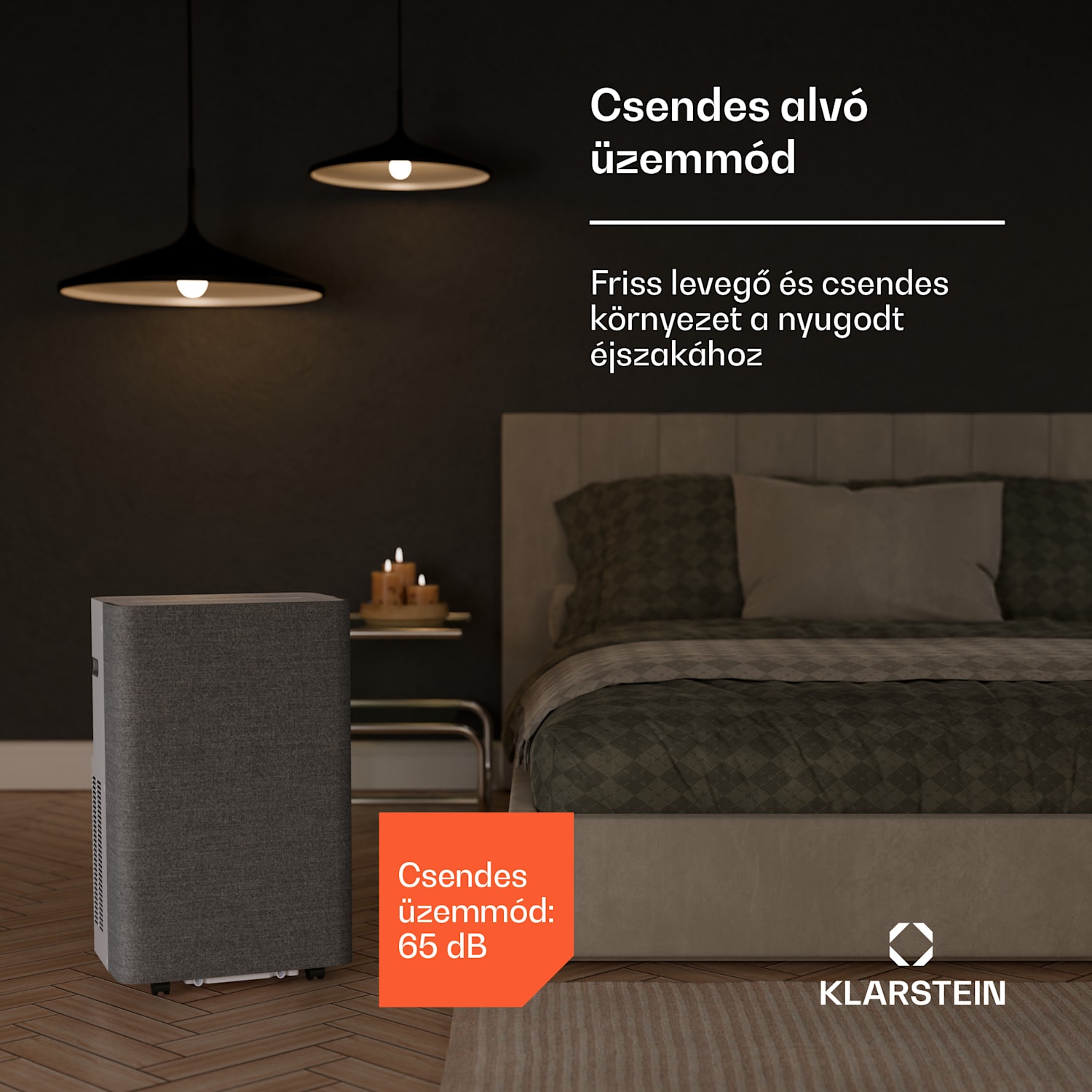 AireLux hordozható légkondicionáló, 14.000 BTU, Okos vezérlés, Modern Szürke