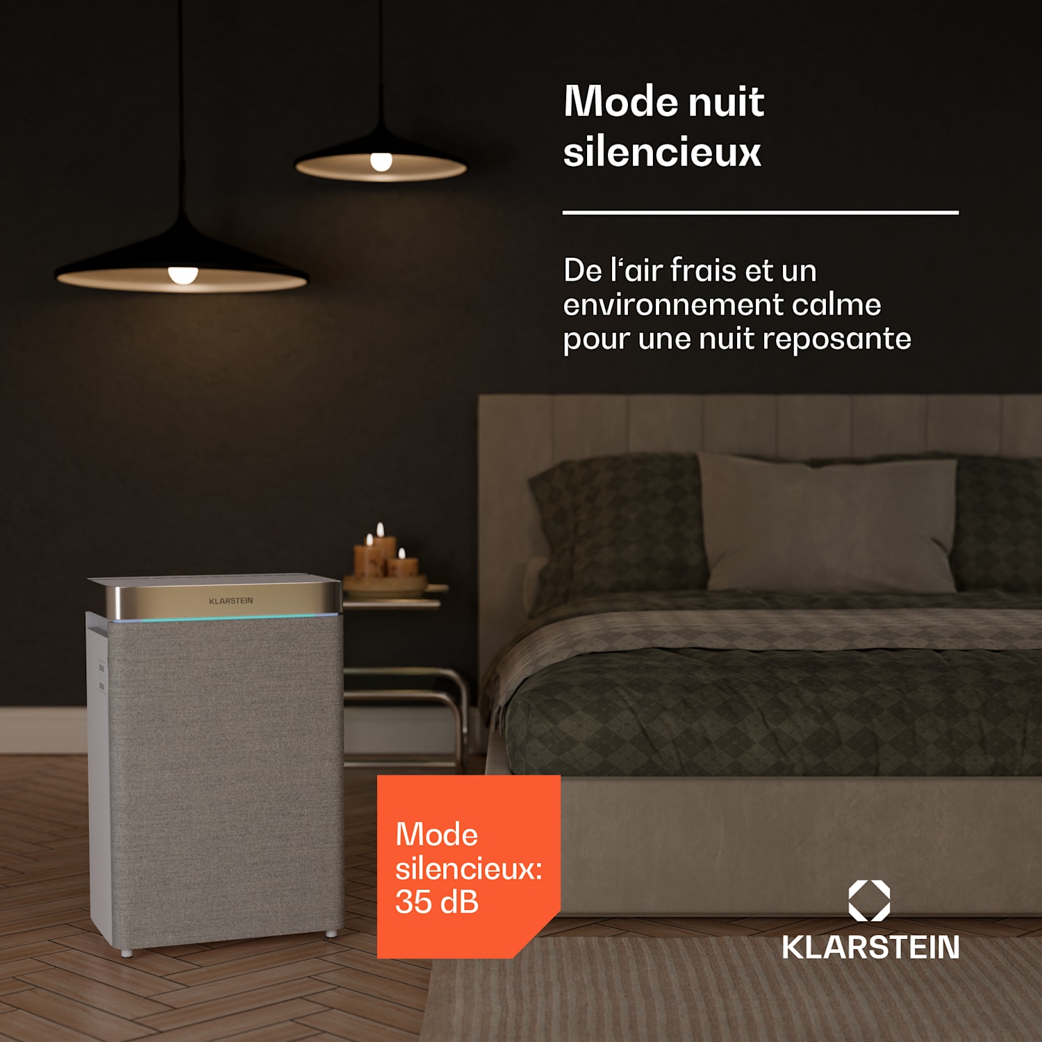 AireLux purificateur d'air | Fonction humidification | 400m³/h CADR | Compatible WLAN 