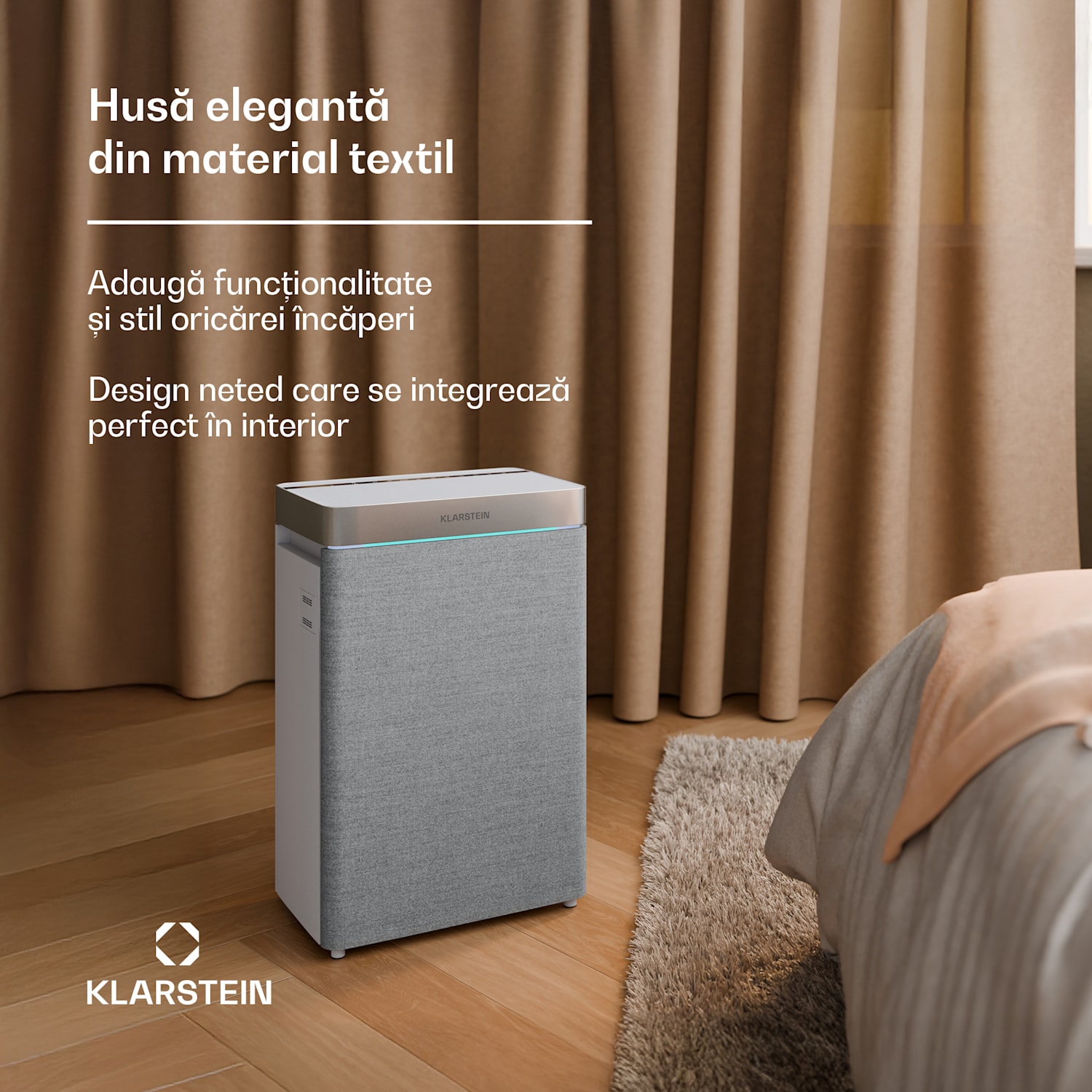 AireLux purificator de aer, Cu funcție de dezumidificare, 400m³/h CADR, Wi-Fi 