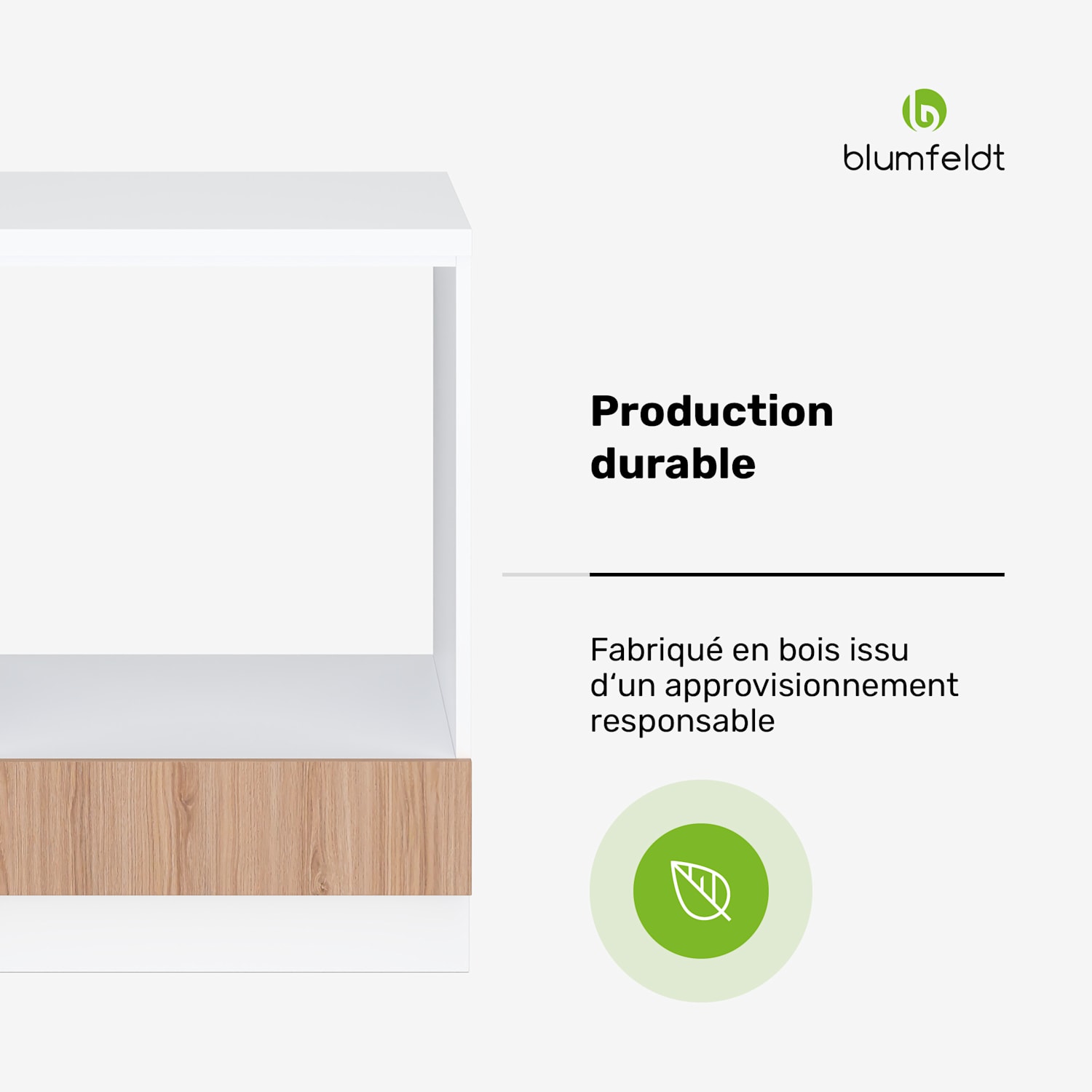 WoodVista opbergkast | stabiel mdf-blad | duurzame materialen | eenvoudige montage Kast voor inbouwoven | Wit / Eik