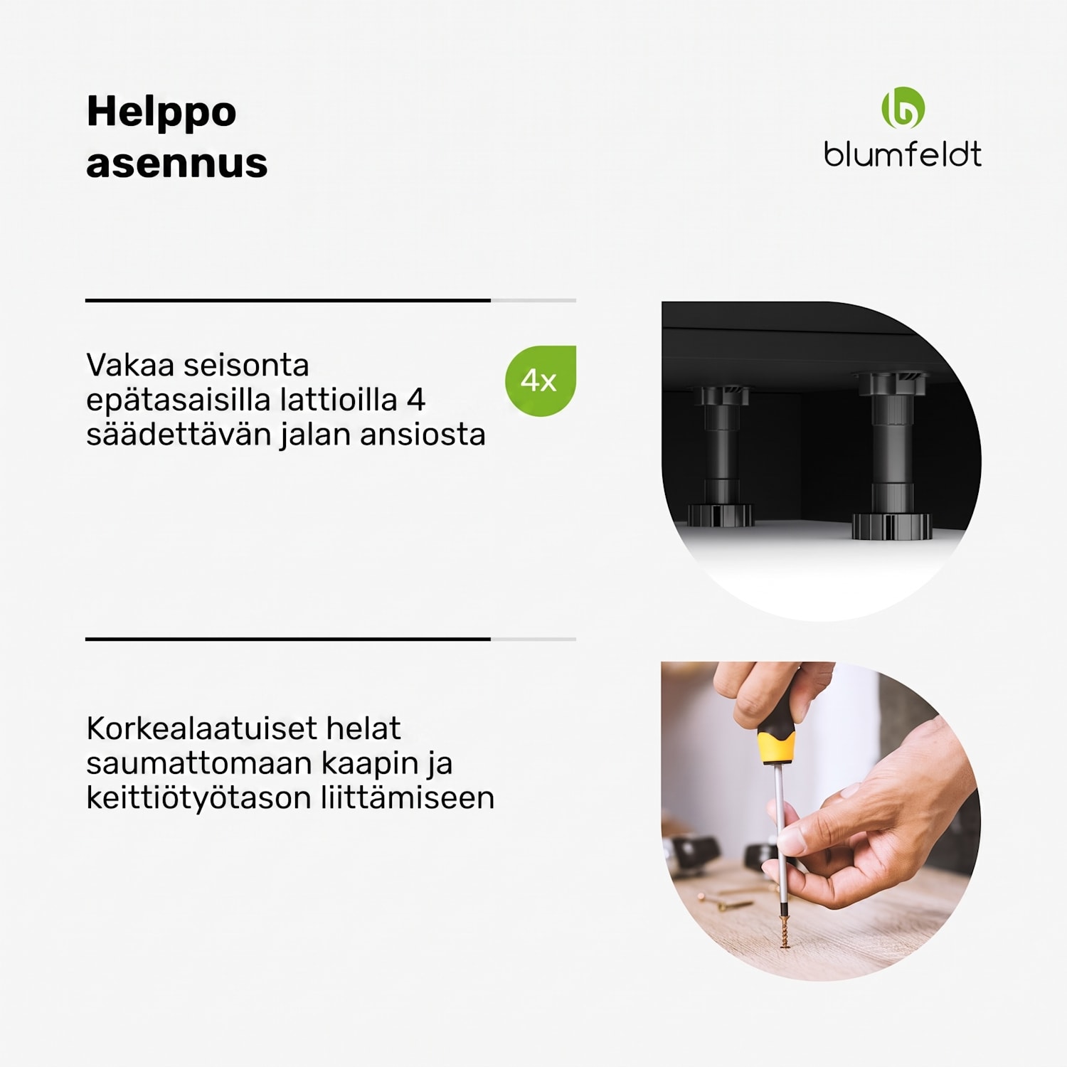 WoodVista varastokaappi | Vankka MDF-työtaso | Kestävät materiaalit | Helppo kokoaminen Kaappi rakennettavalle uunille | Pähkinä / Musta