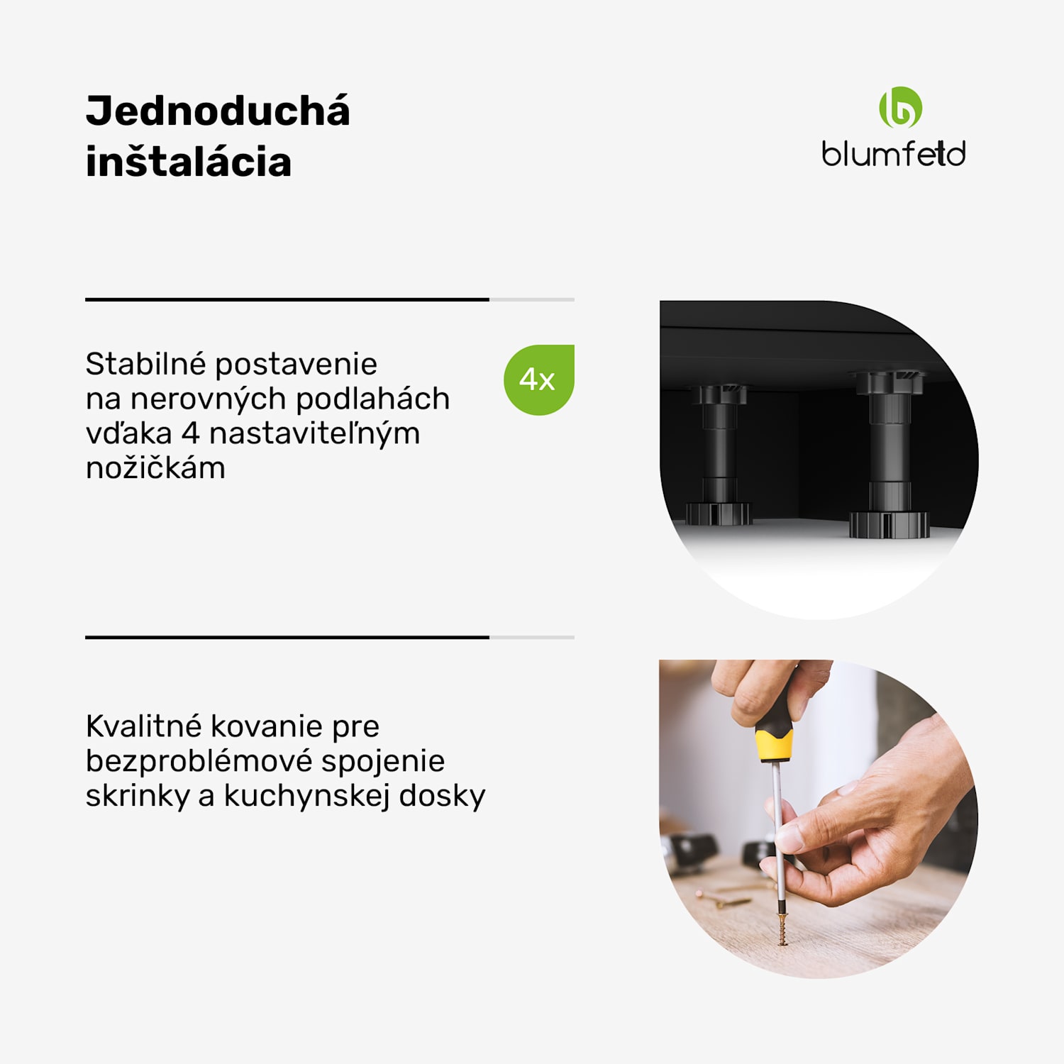WoodVista skriňa na skladovanie, Stabilná MDF pracovná doska, Udržateľné materiály, Jednoduchá montáž Skrinka na vstavanú rúru | Orech / čierna