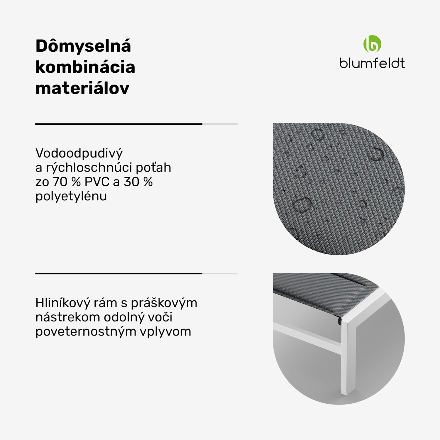 Renazzo Lounge ležadlo, nosnosť 120 kg, 5-stupňové, vodoodpudivé Biela