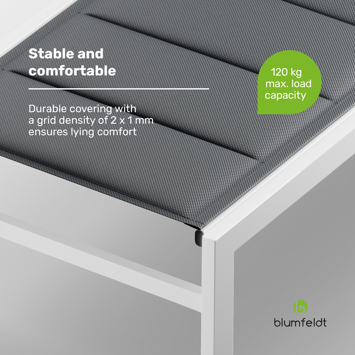  Espreguiçadeira Renazzo Lounge | 120 kg de capacidade | 5 níveis | impermeável Branco