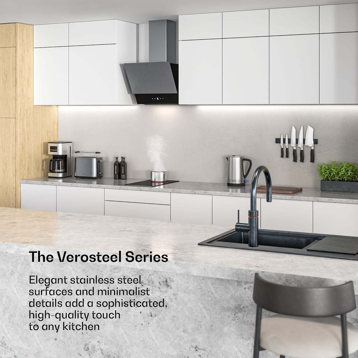 Verosteel glaskeramische kookplaat | minimalistisch, krachtig | 2 kookzones | 3000 W | 30 cm 30 cm