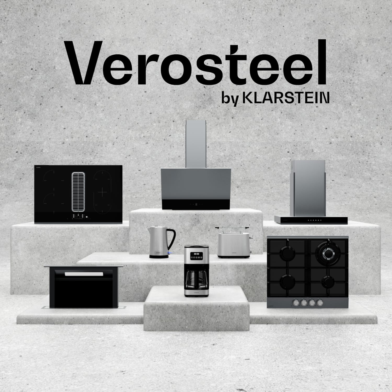 Verosteel placa de vitrocerámica | Minimalista, potente | 5 zonas de cocción | 8400 W | 90 cm 90 cm