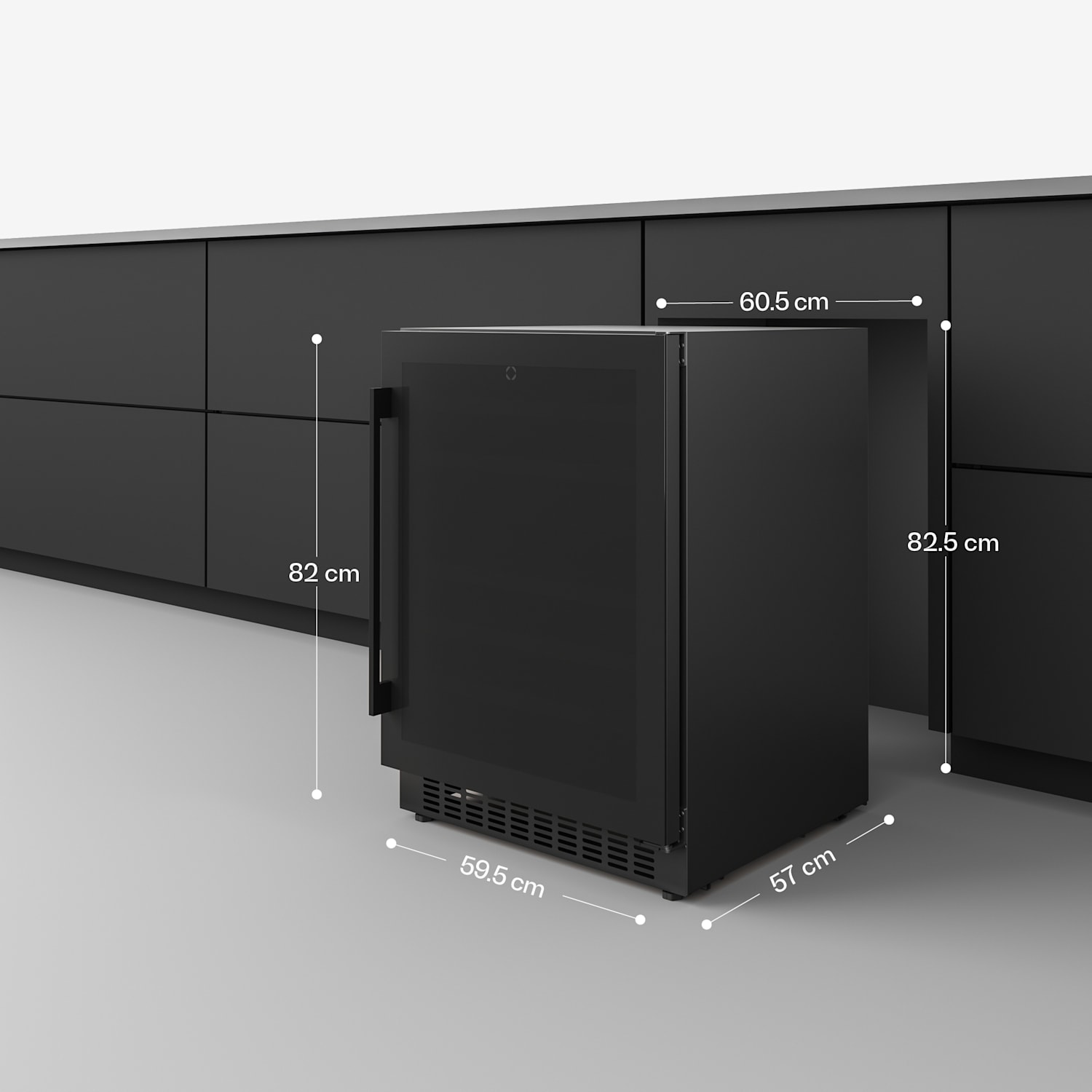 Velaire podpultová chladnička na víno, moderná, elegantná, UV ochrana, Dvojzónová, 46 fliaš 46 fliaš