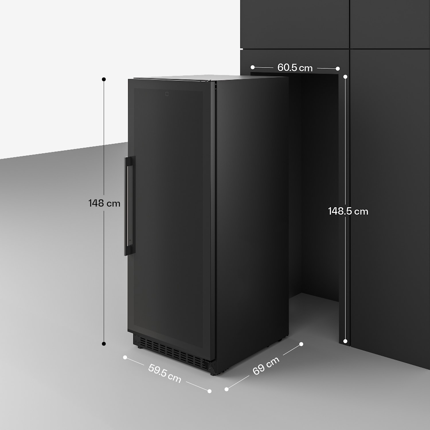Velaire - Cantinetta da incasso | Moderna, elegante | Protezione UV | Doppia zona | 122 bottiglie 122 bottiglie