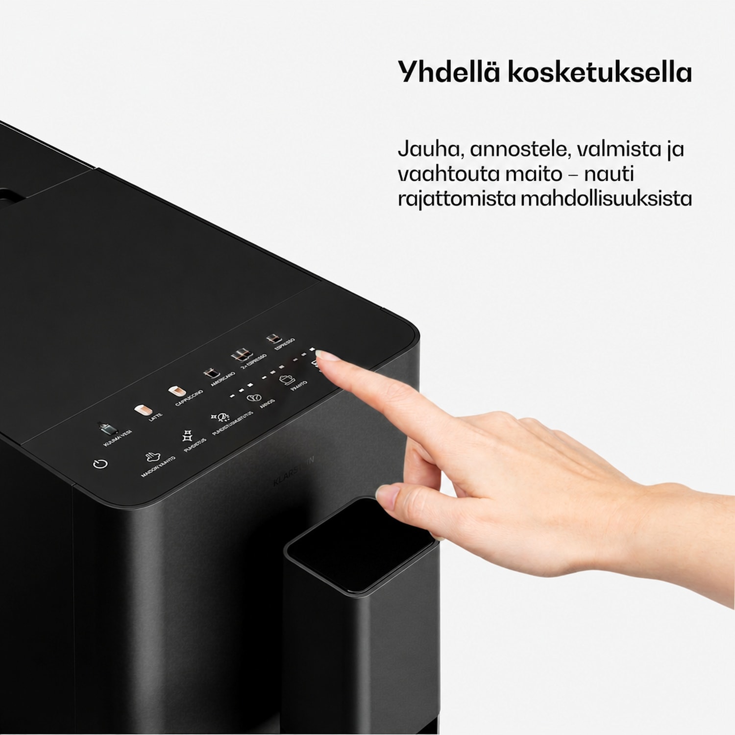 Velaire täysautomaattinen kahvikone maitokannulla | Tehokas | 1350 W | 20 bar 
