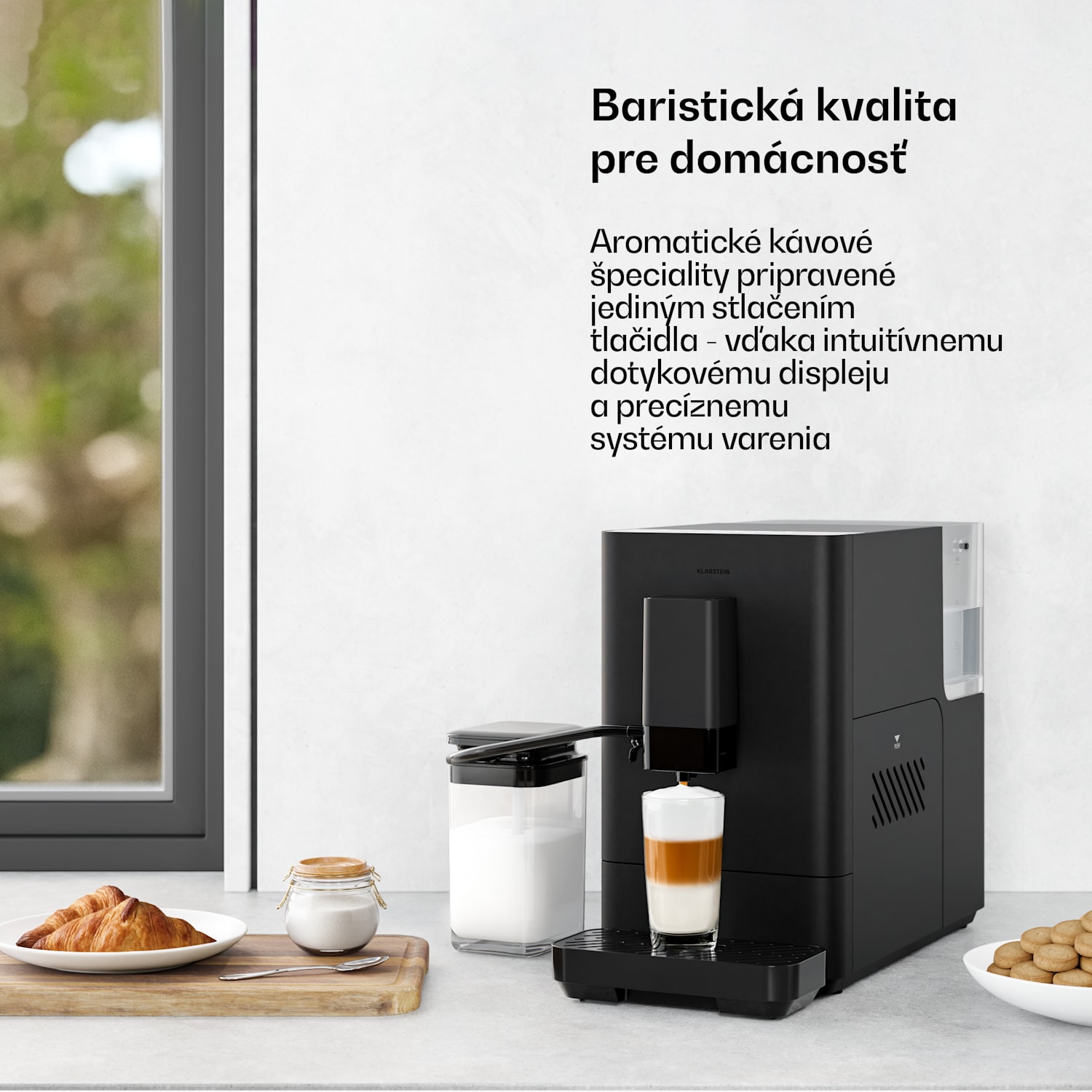 Velaire automatický kávovar s nádobou na mlieko, 1350 W, 20 barov 