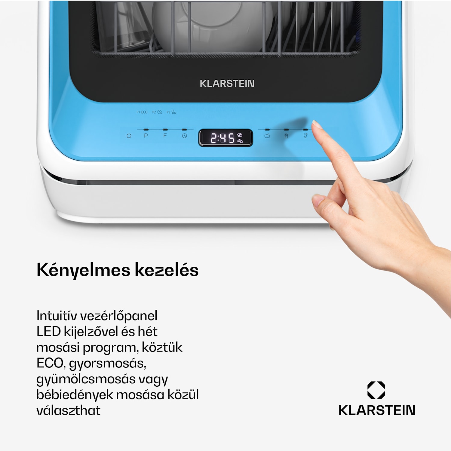 Amazonia, Mini mosogatógép, Kompakt, 7 program, Hordozható Kék