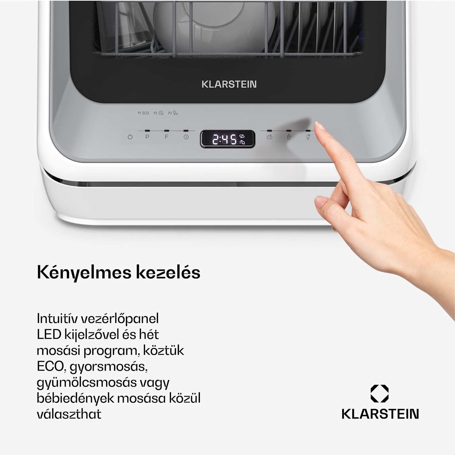 Amazonia, Mini mosogatógép, Kompakt, 7 program, Hordozható Ezüst