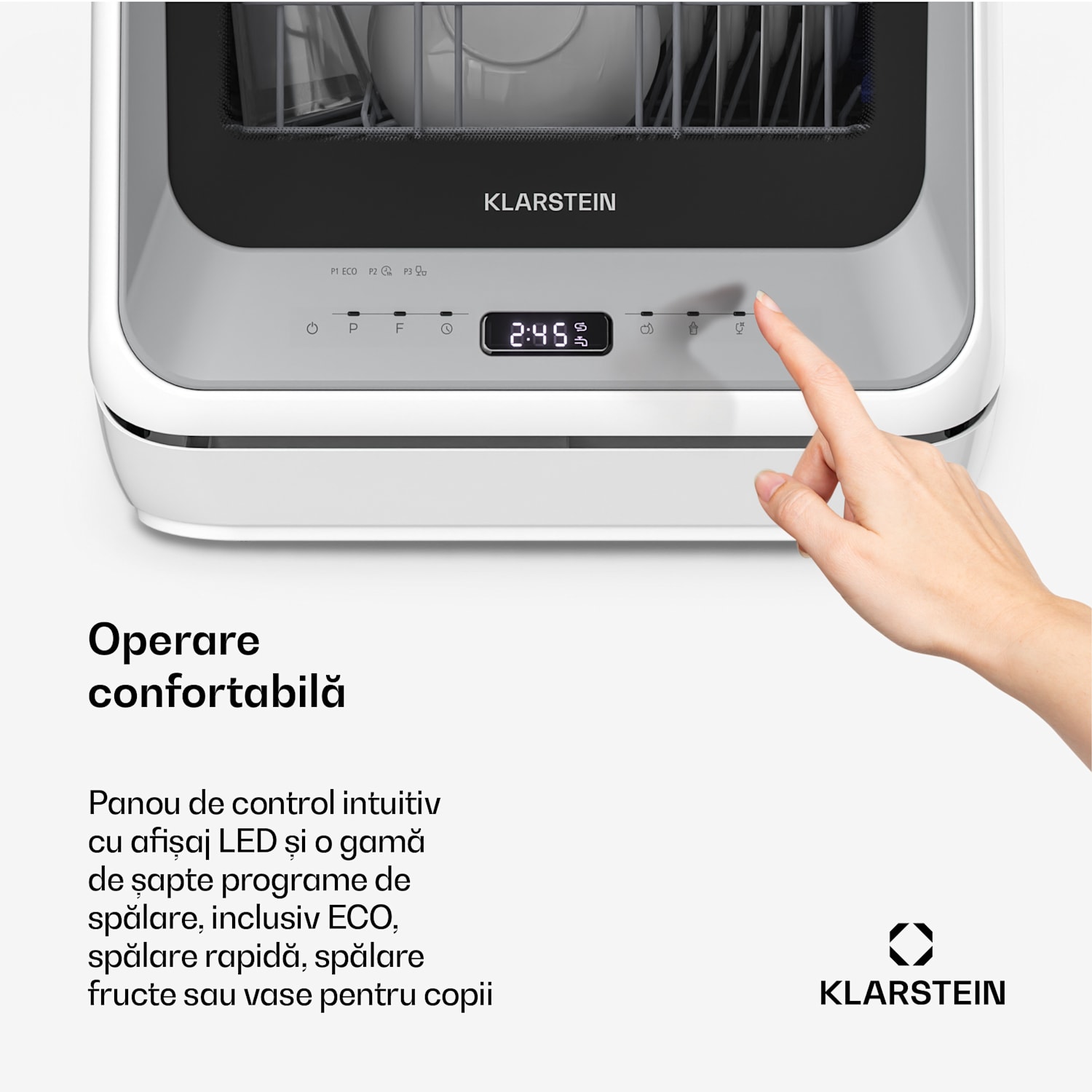 Amazonia, Mini mașină de spălat vase, Compactă, 7 programe, Portabilă Argintiu