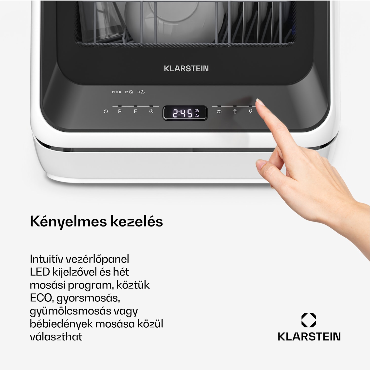 Amazonia, Mini mosogatógép, Kompakt, 7 program, Hordozható Fekete