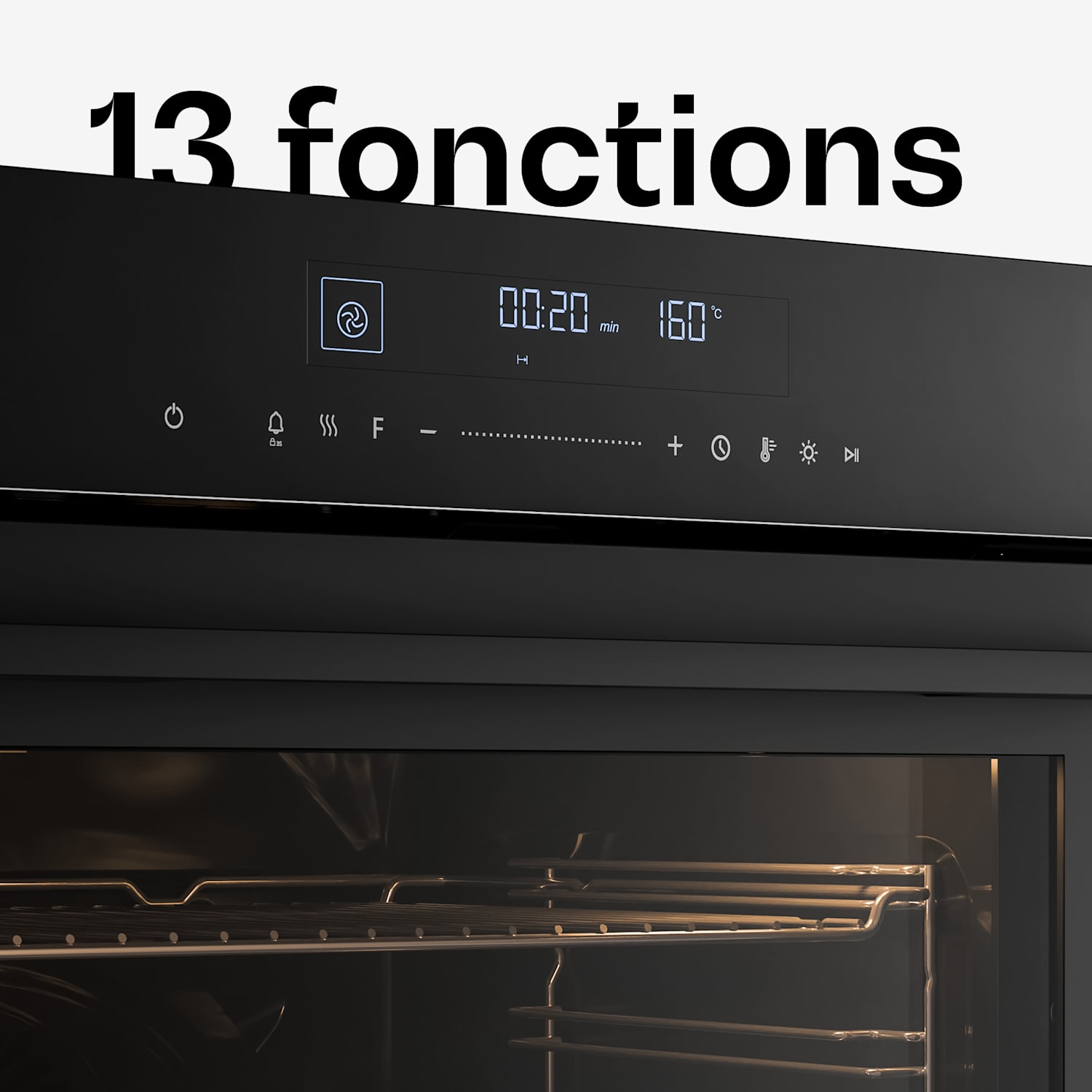 Velaire oven | Elektrische kookplaat | Breed scala aan functies | Energie-efficiëntieklasse A+ | 3160 W | 60cm Zwart