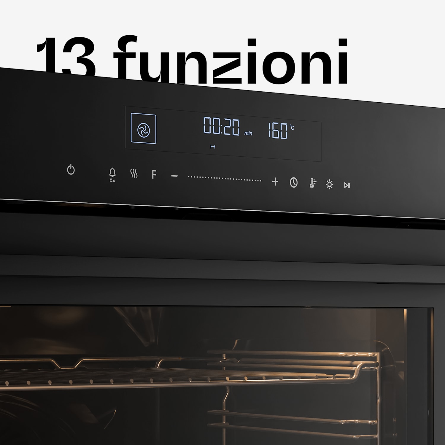 Velaire - Forno | Forno elettrico | Numerose funzioni | Classe di efficienza energetica A+ | 3160 W | 60 cm Nero