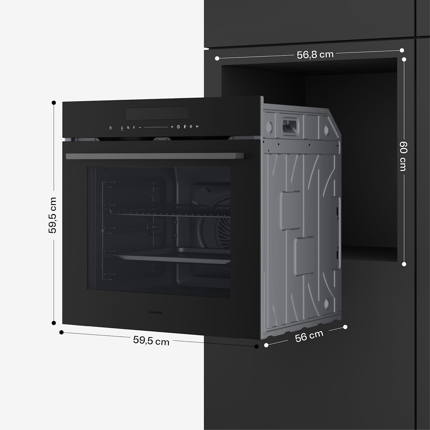 Velaire - Forno | Forno elettrico | Numerose funzioni | Classe di efficienza energetica A+ | 3160 W | 60 cm Nero
