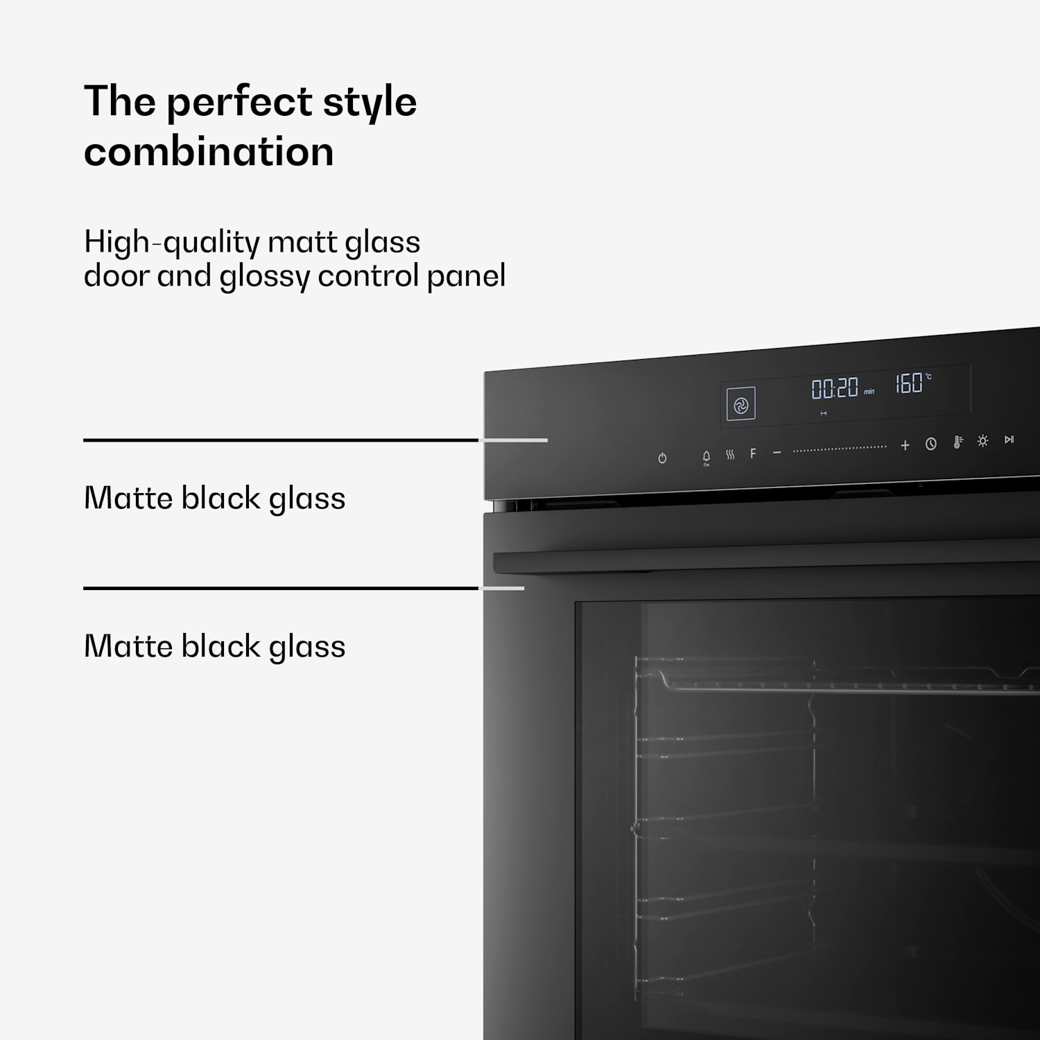 Forno Velaire | fogão elétrico | ampla gama de funções | classe de eficiência energética A+ | 3160 W | 60cm Preto