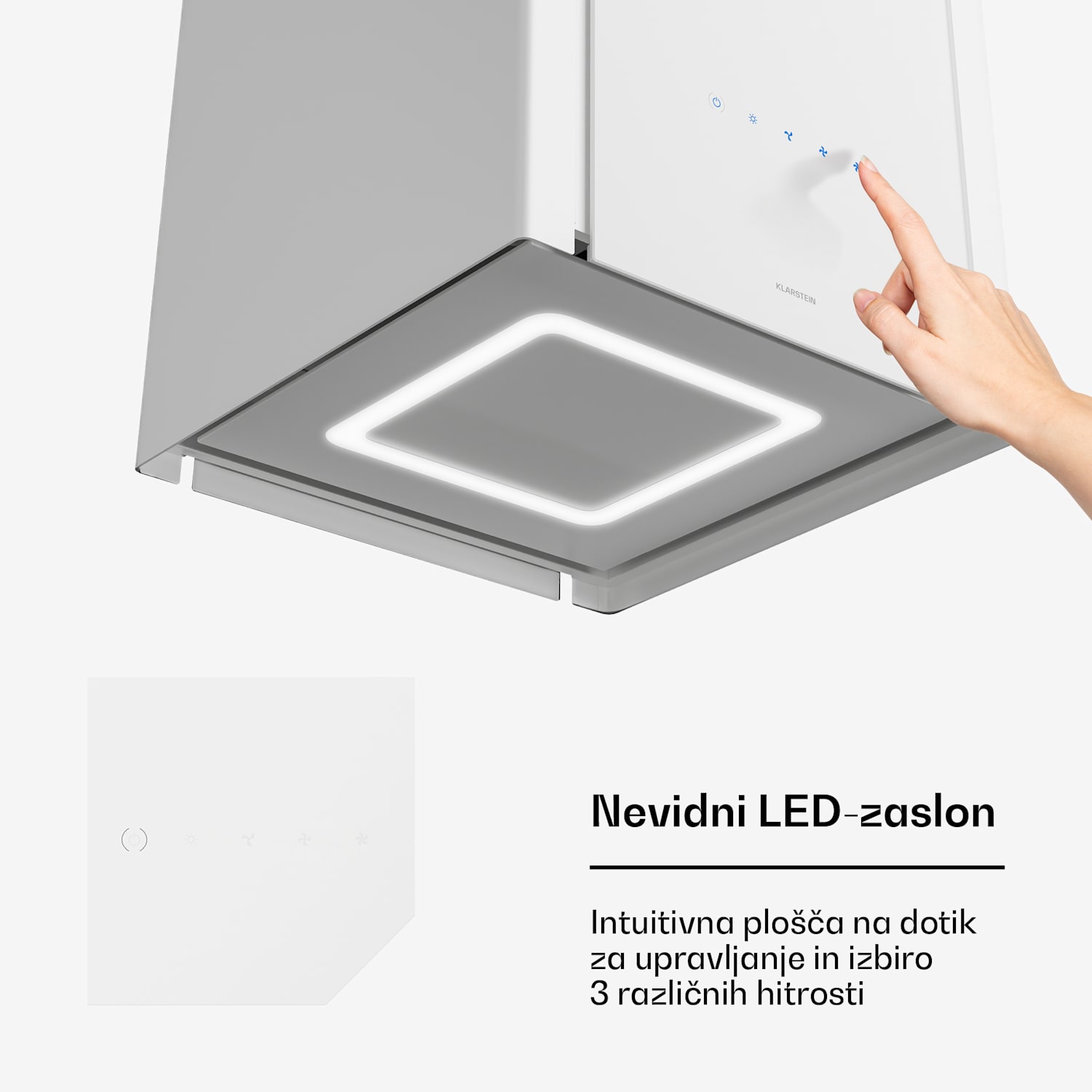 Velaire kuhinjska napa z dvižno funkcijo 40 cm, Elegantna, minimalistična, zmogljiva, EEC A++, 601 m³/h 40 cm | Bela