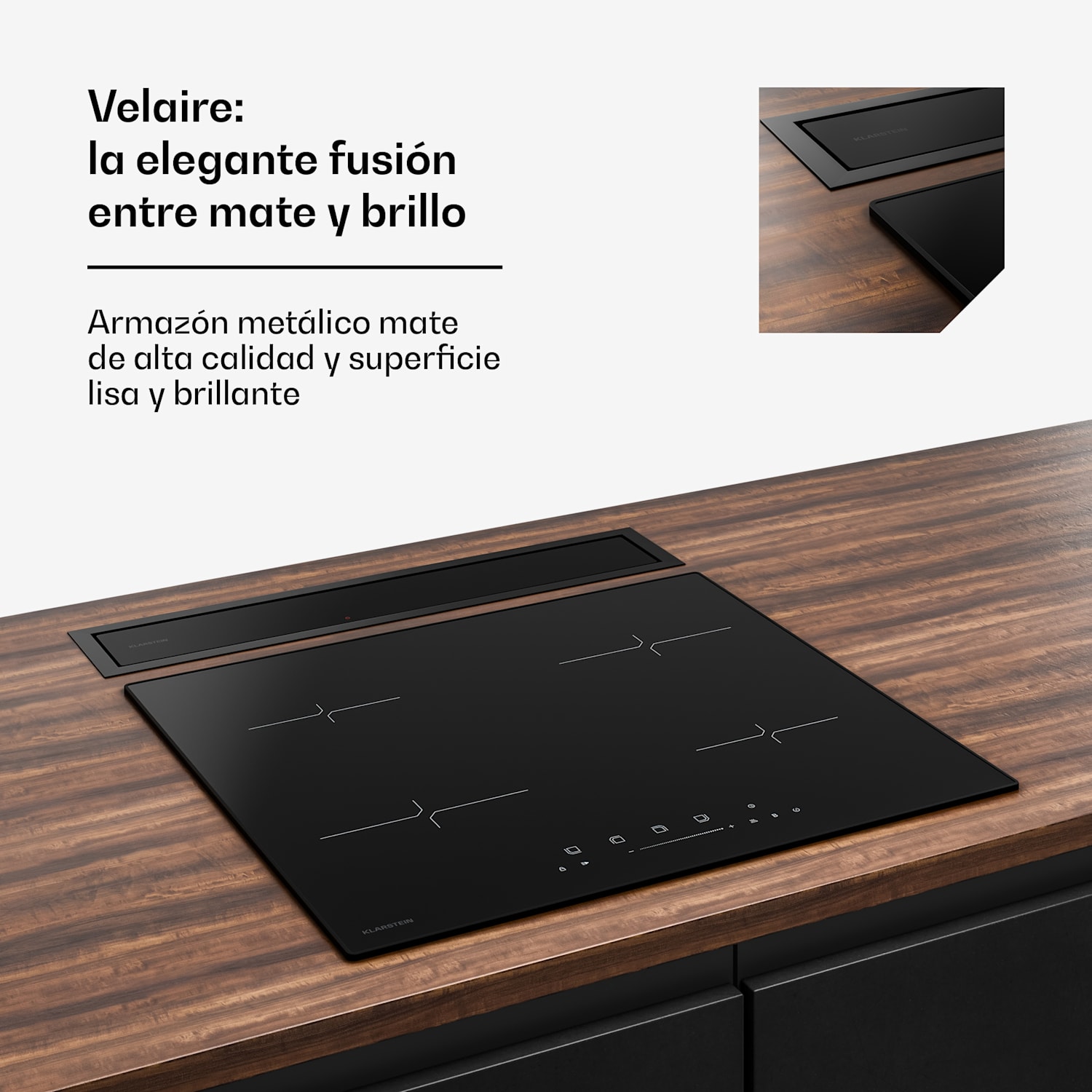 Sistema de extracción Velaire | Elegante, minimalista, potente | Clase de energía A++ | 853 m³/h | 60 cm 60 cm