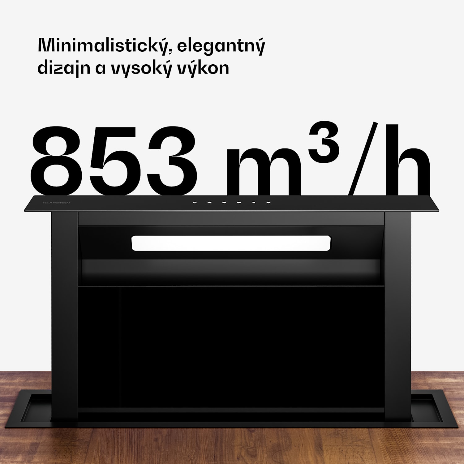 Velaire Downdraft-System, Elegantný, minimalistický, výkonný, Energetická trieda A++, 853 m³/h, 60 cm 60 cm