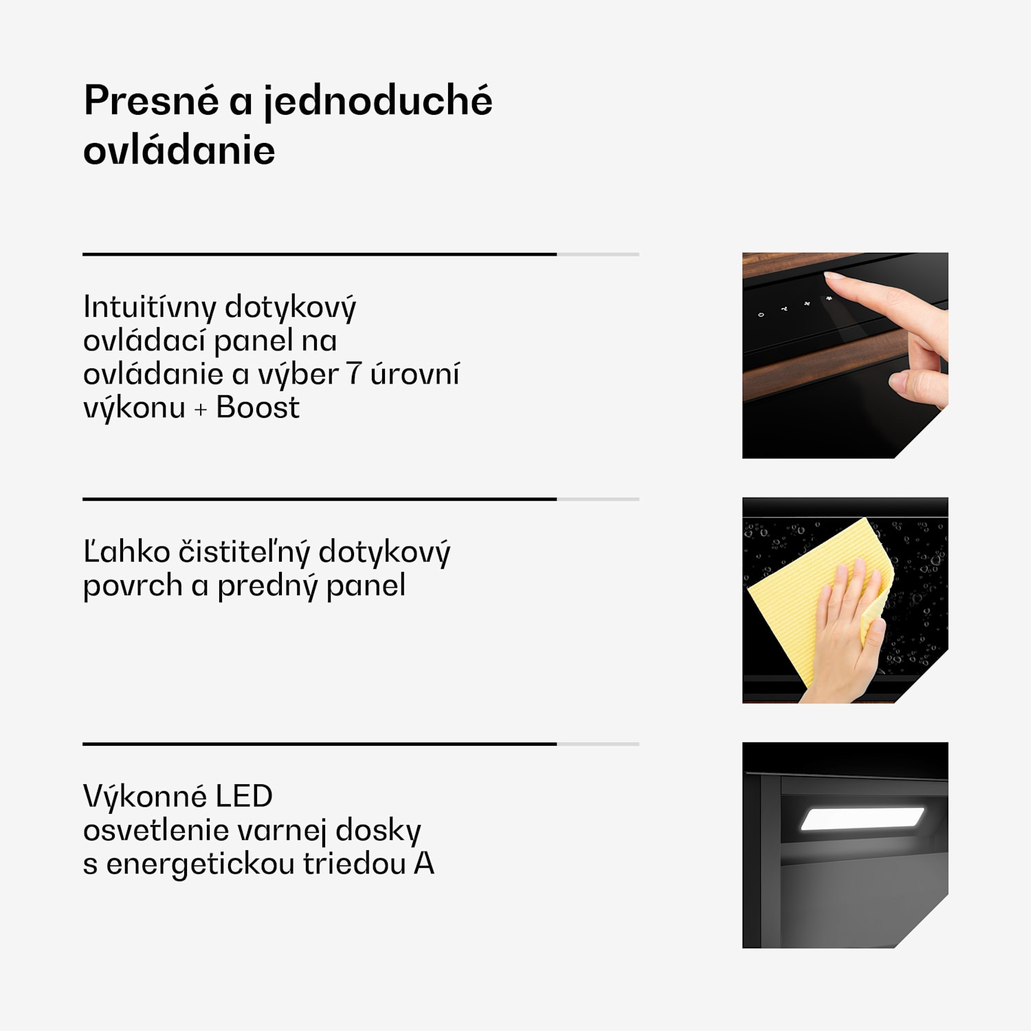 Velaire Downdraft-System, Elegantný, minimalistický, výkonný, Energetická trieda A++, 853 m³/h, 60 cm 60 cm